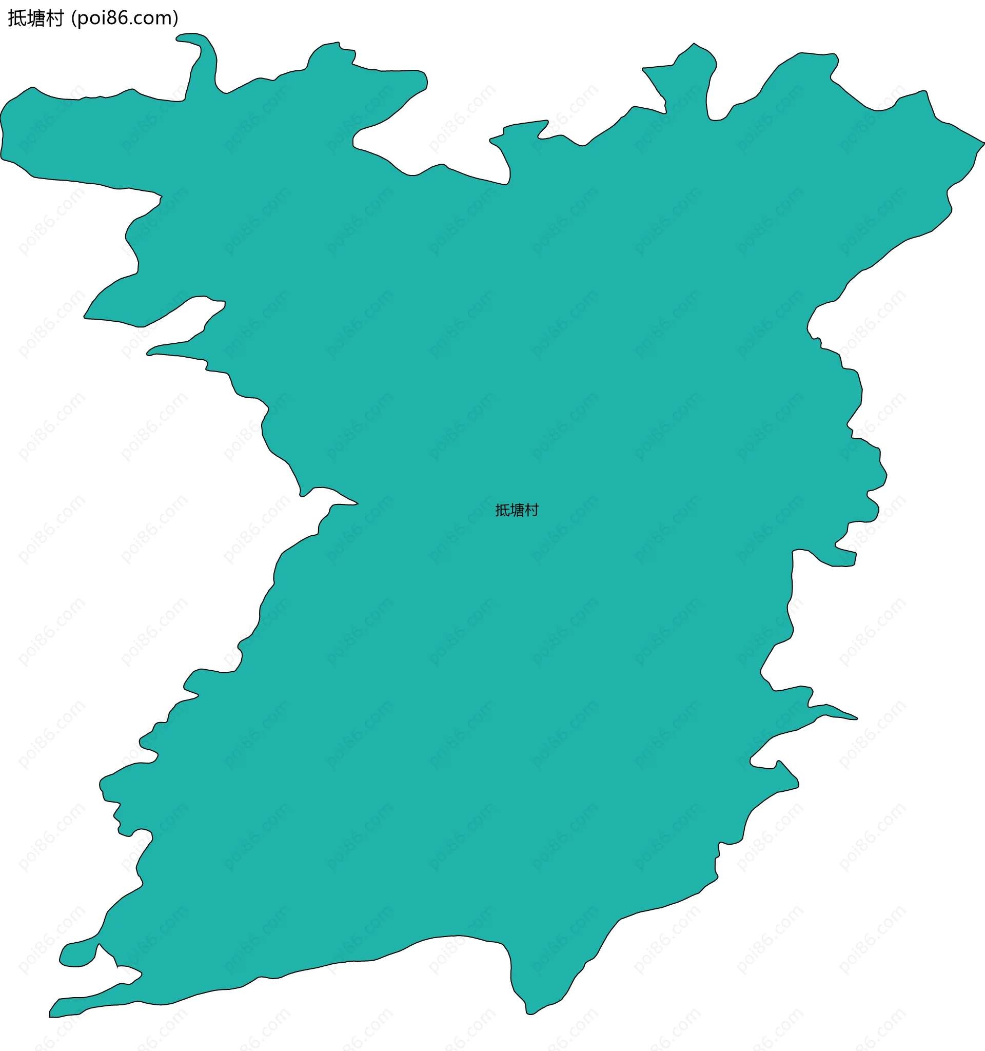 抵塘村边界地图