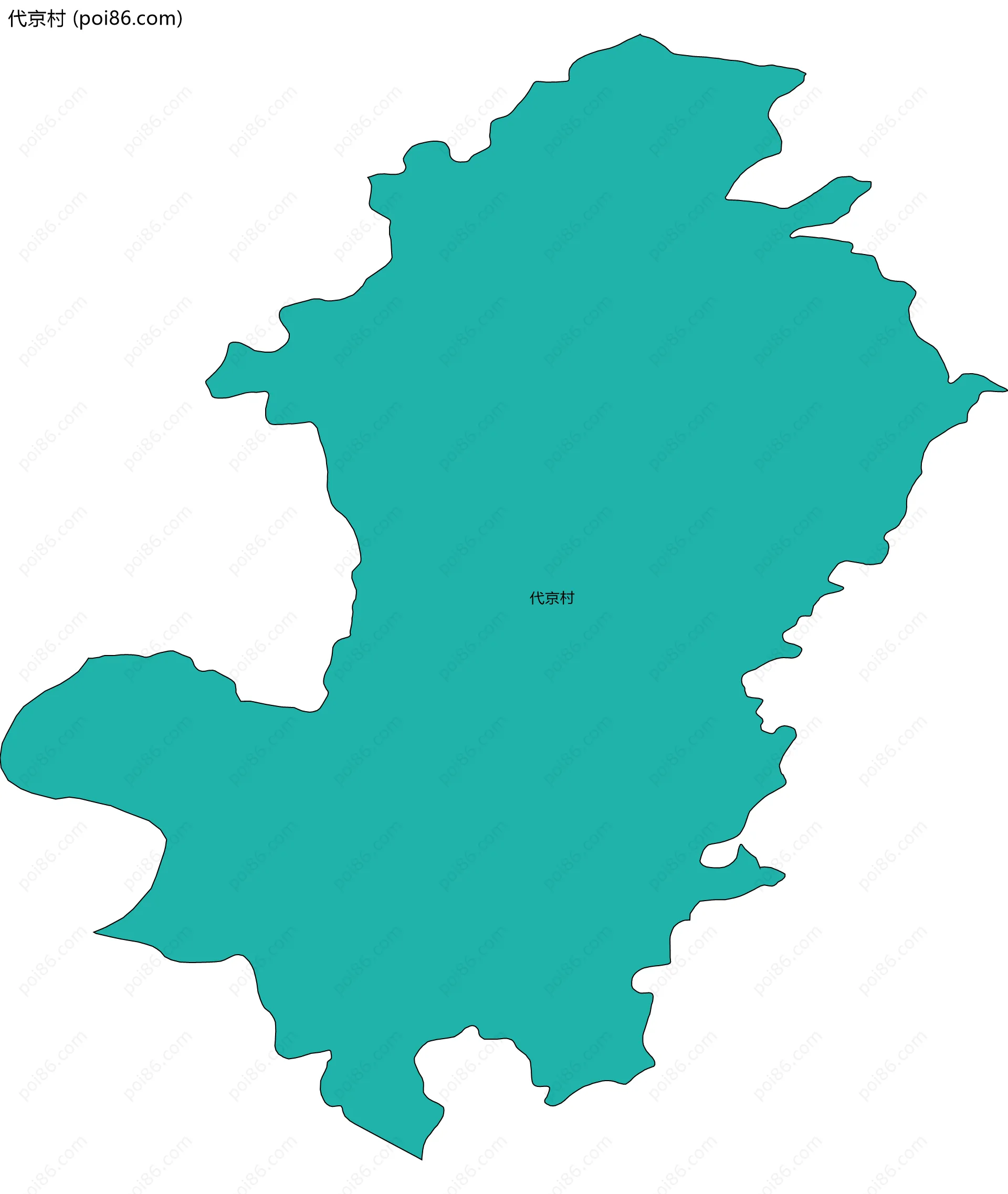 代京村边界地图