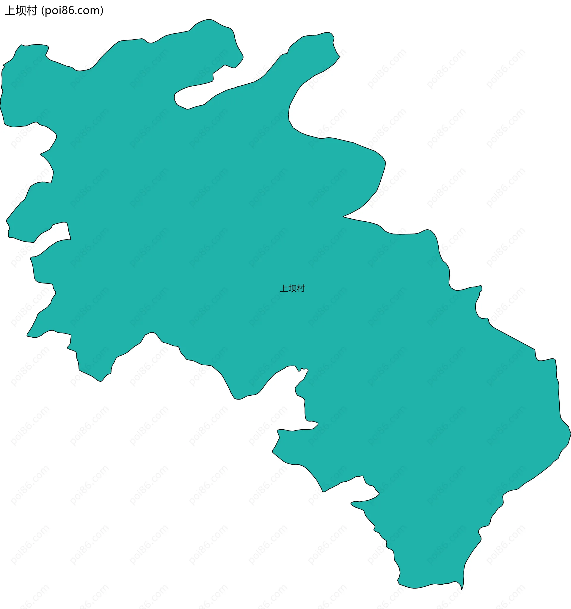 上坝村边界地图