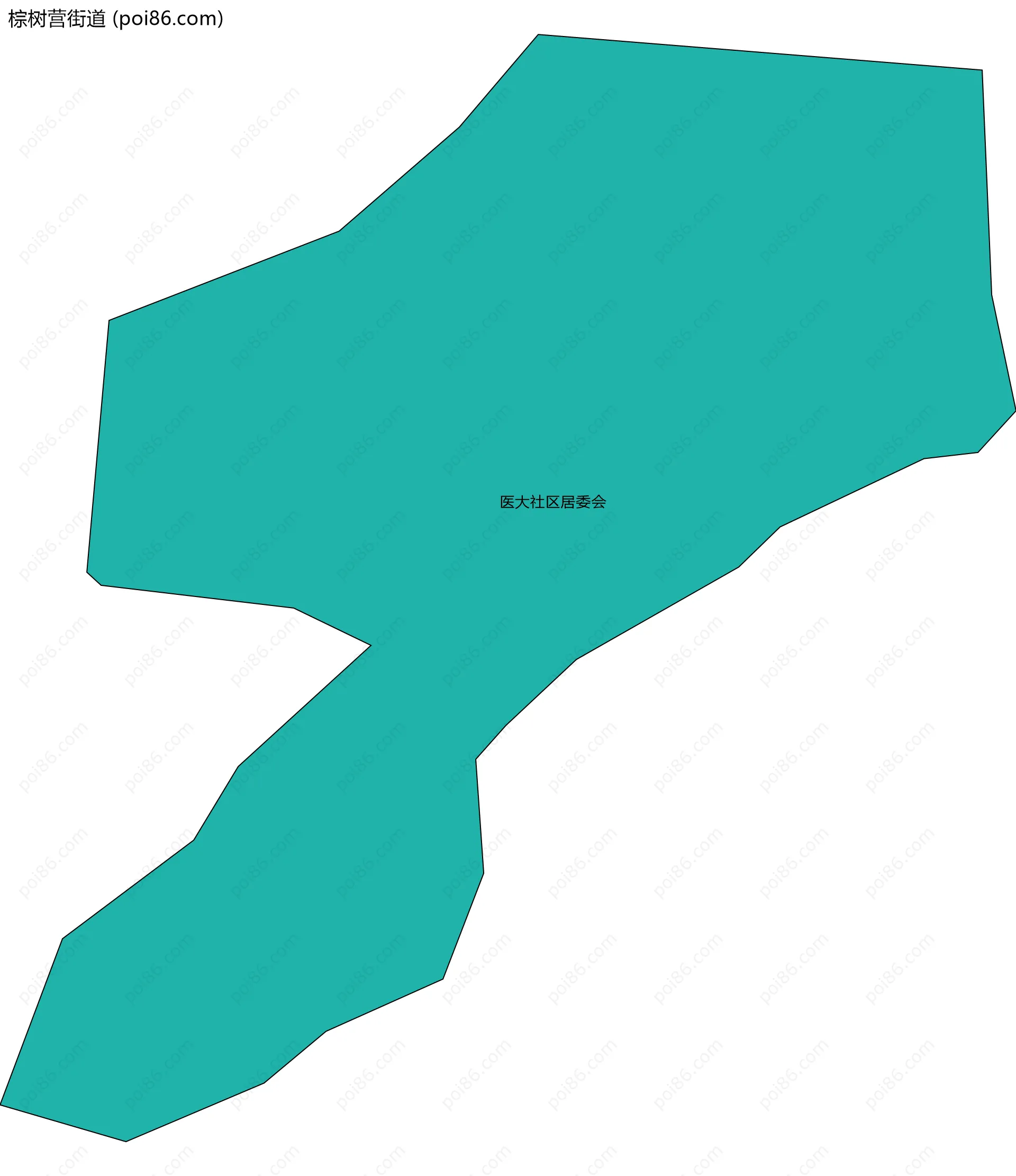 棕树营街道边界地图(五级行政区划)