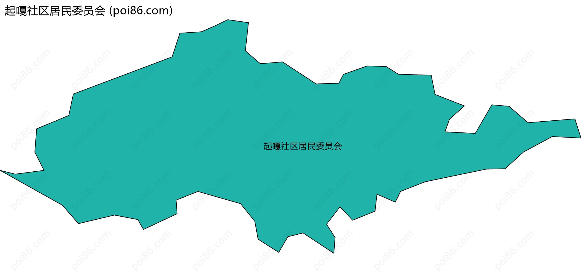 起嘎社区居民委员会边界地图