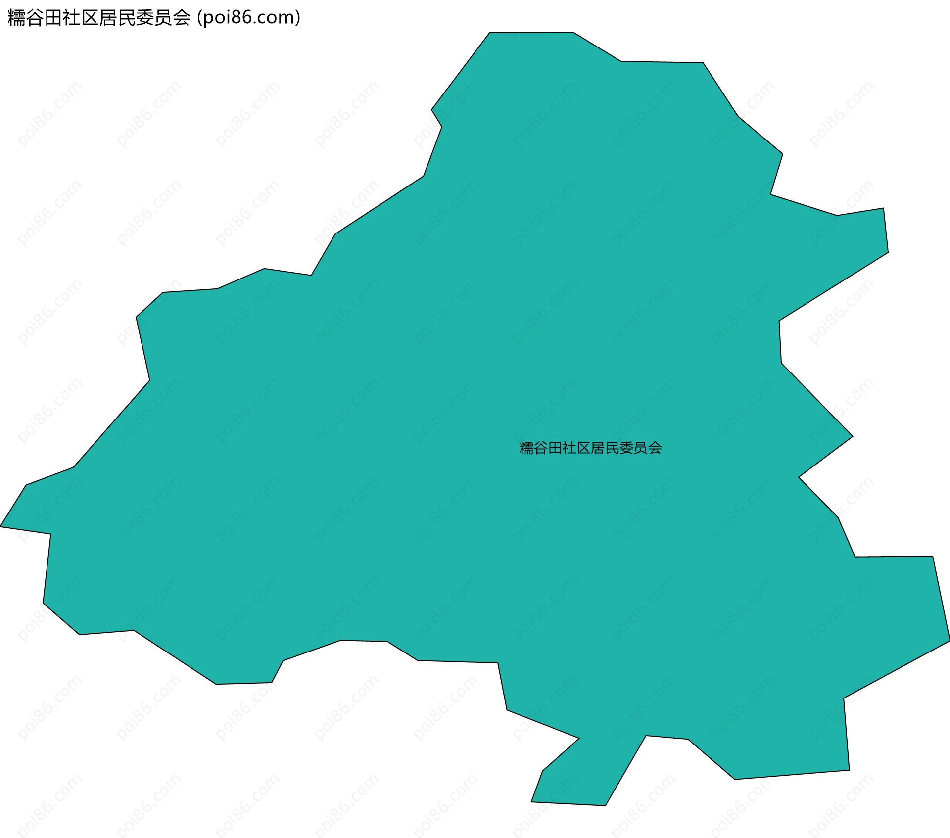 糯谷田社区居民委员会边界地图