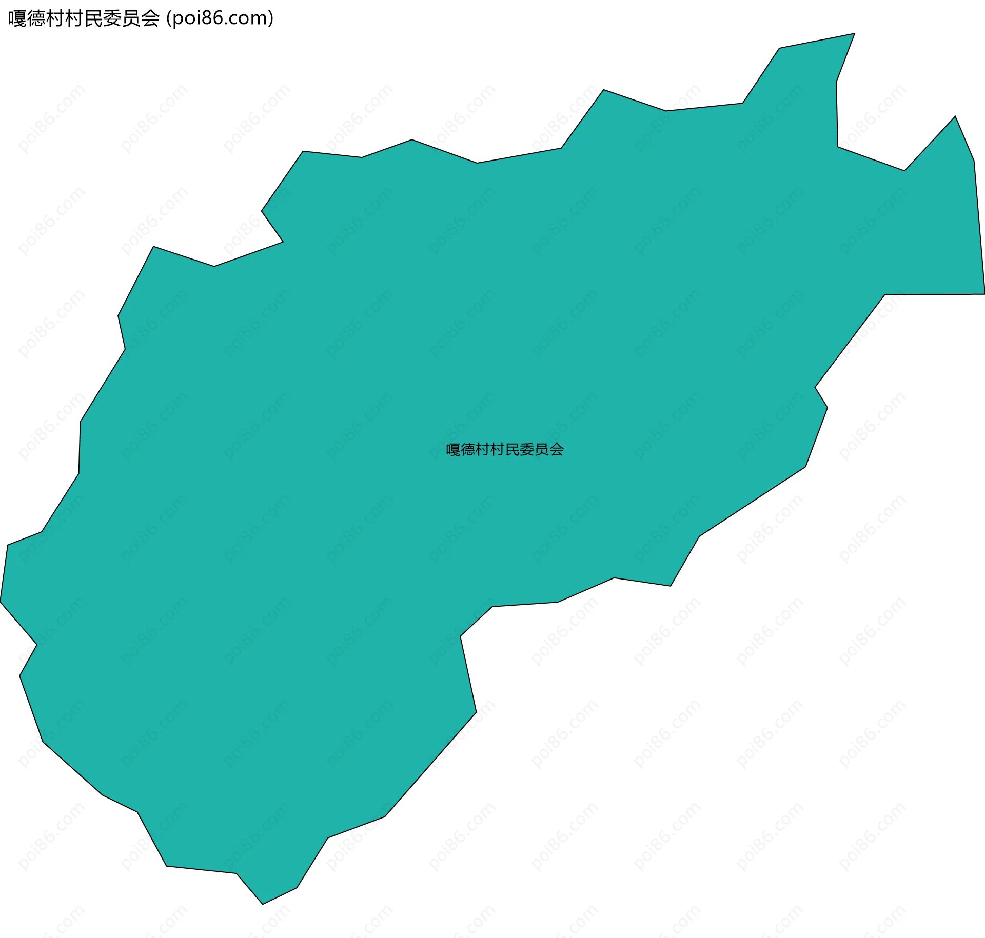 嘎德村村民委员会边界地图