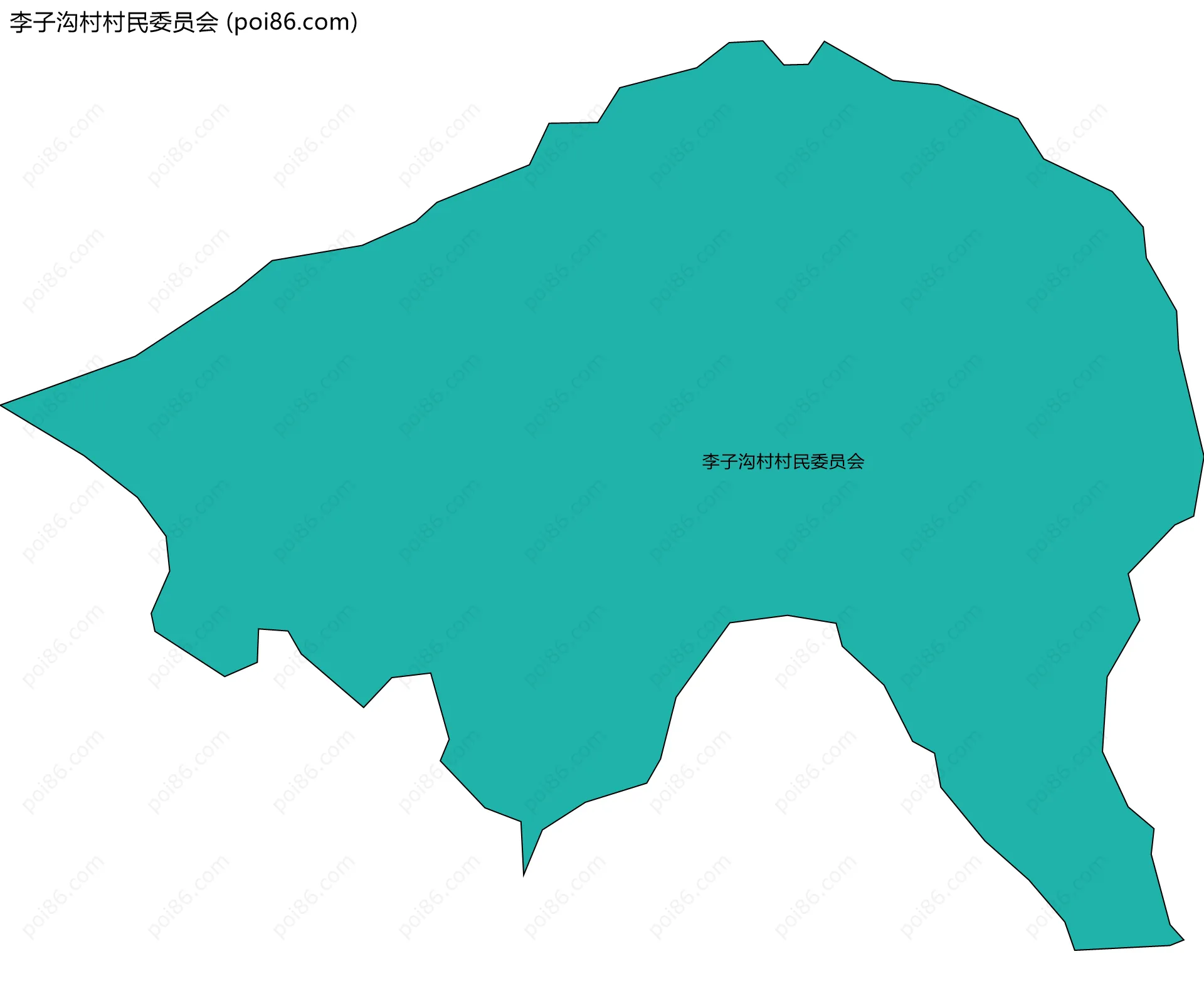 李子沟村村民委员会边界地图