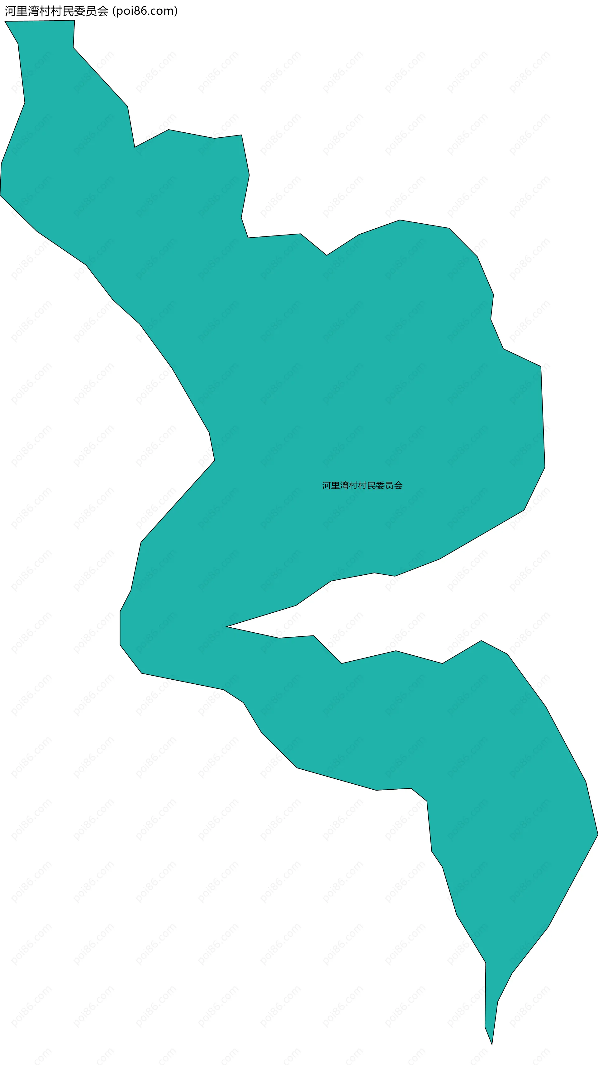 河里湾村村民委员会边界地图