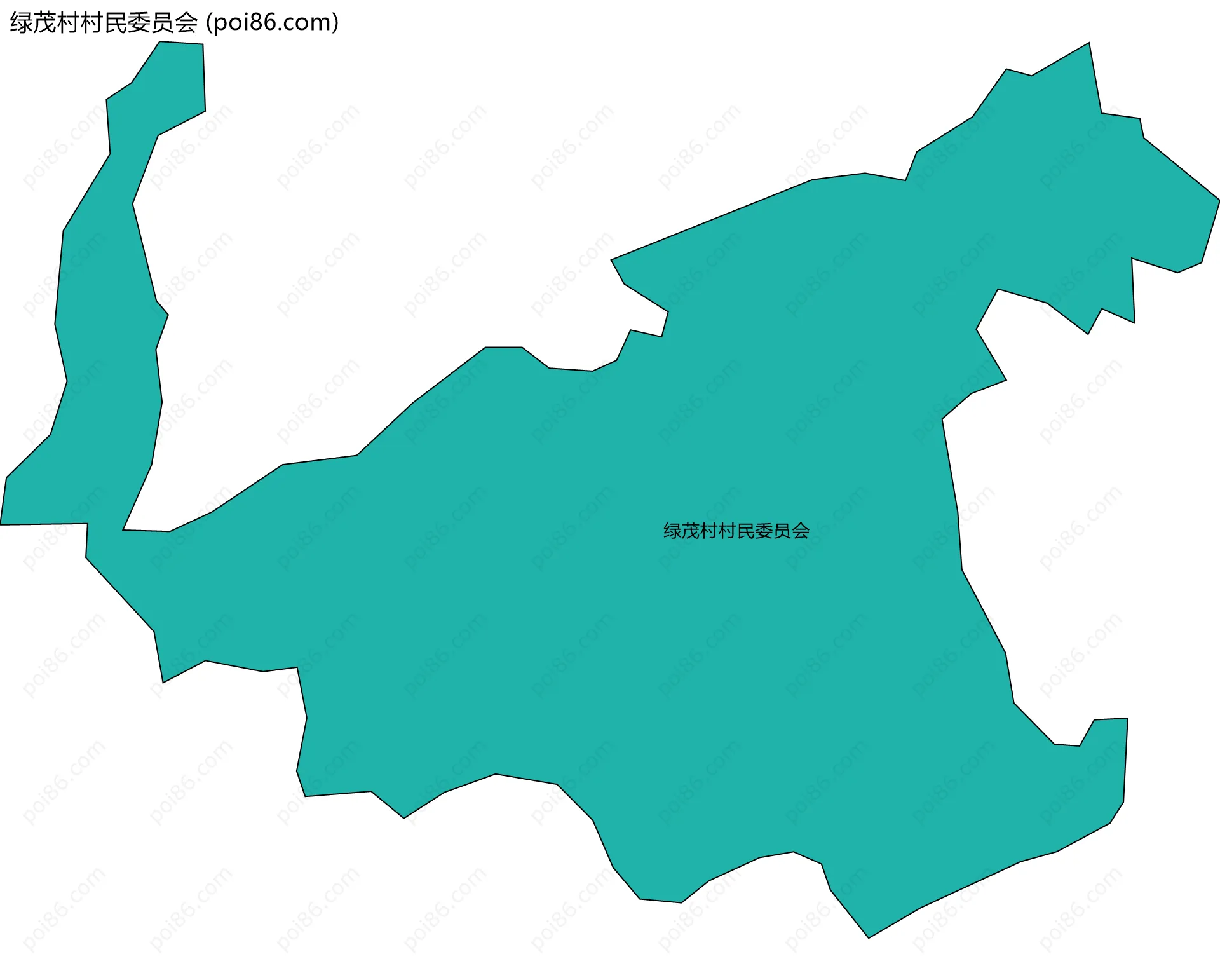 绿茂村村民委员会边界地图