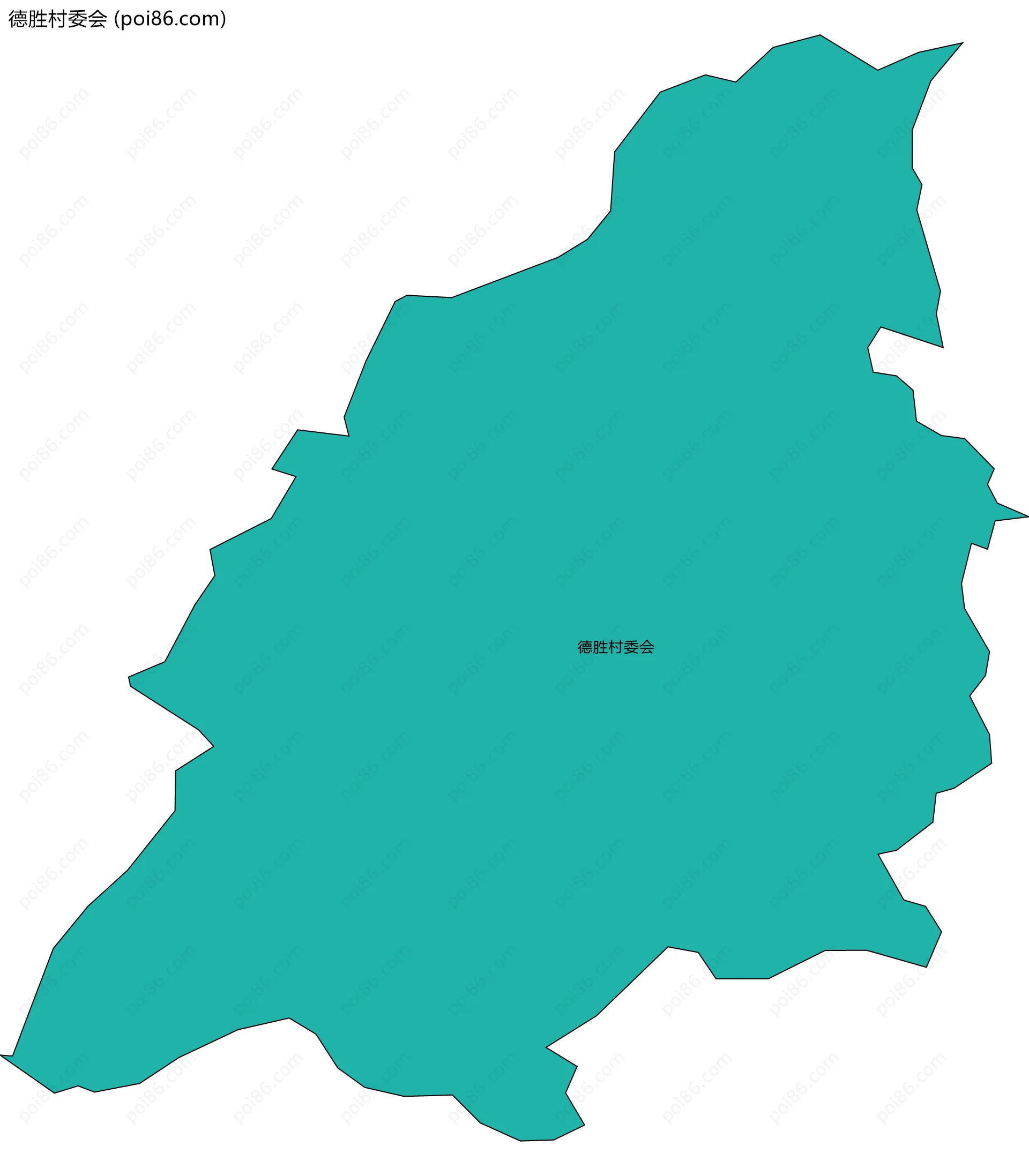 德胜村委会边界地图