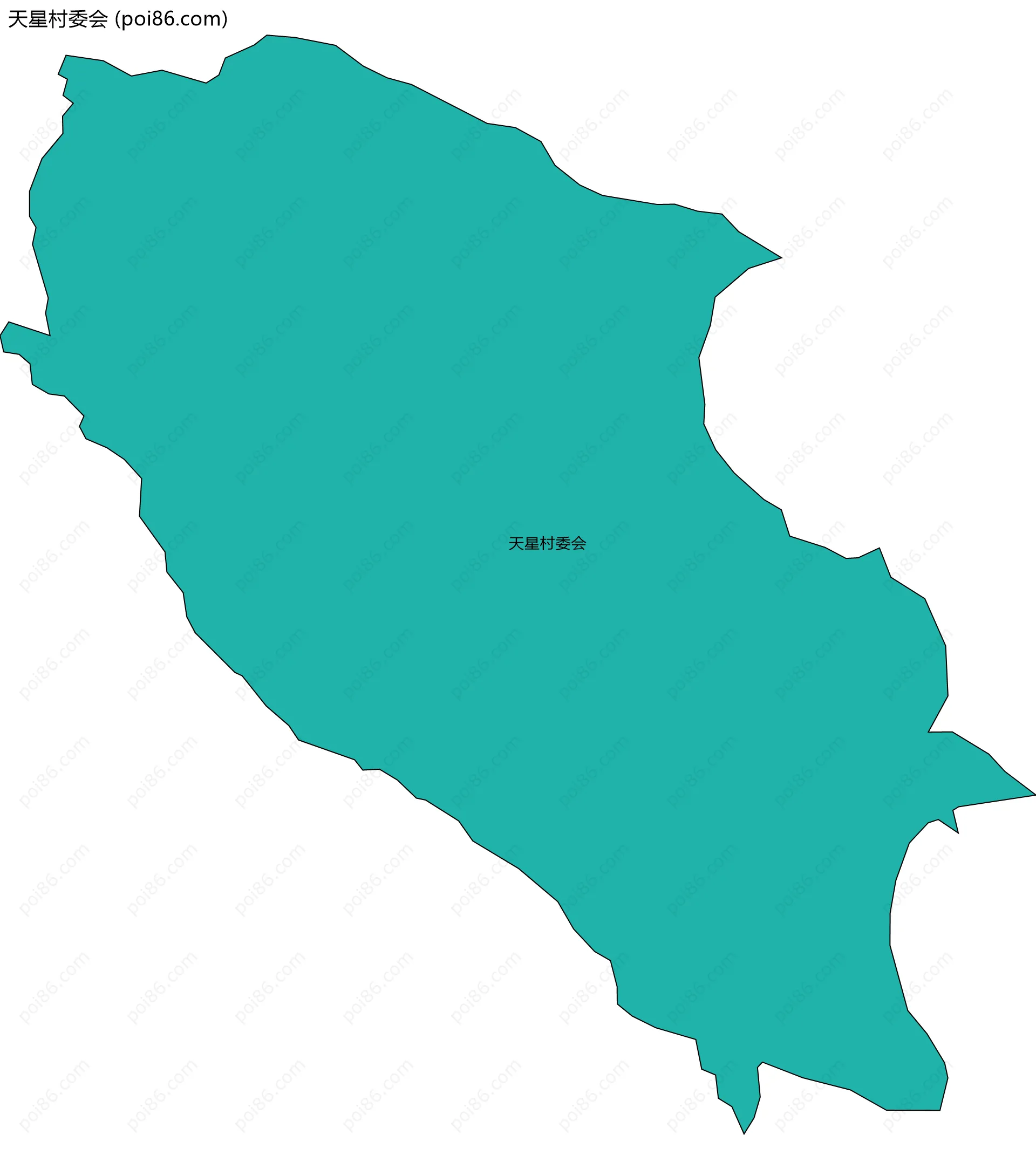 天星村委会边界地图