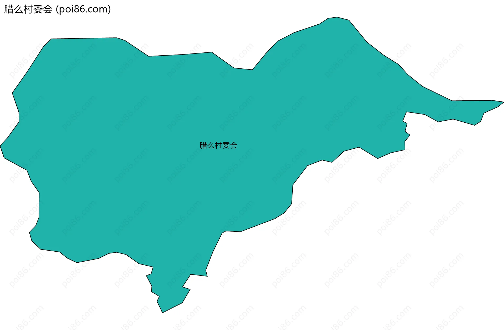 腊么村委会边界地图