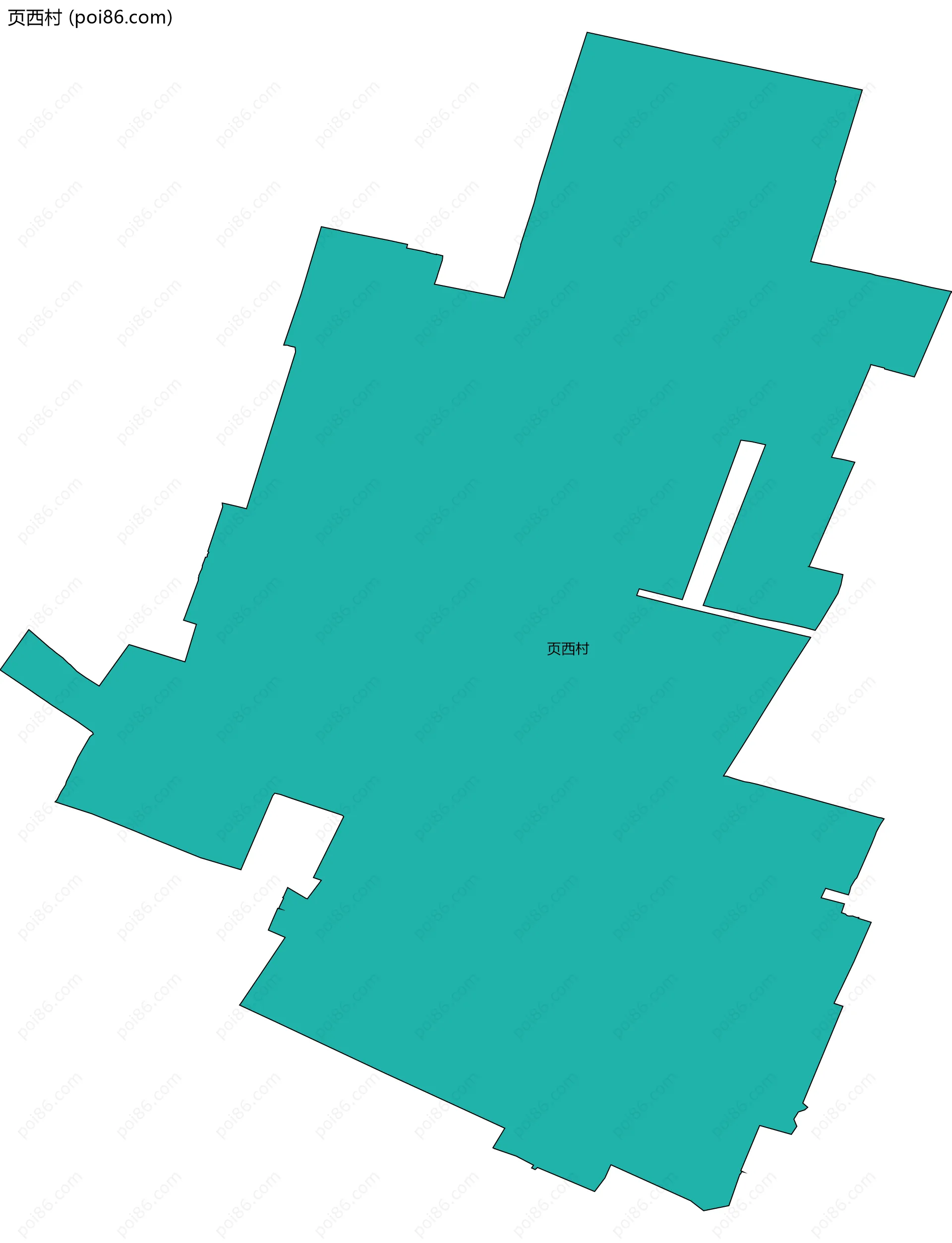 页西村边界地图