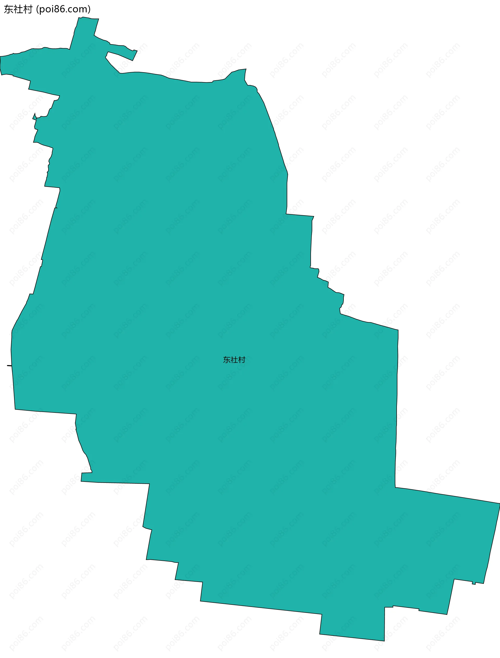 东社村边界地图