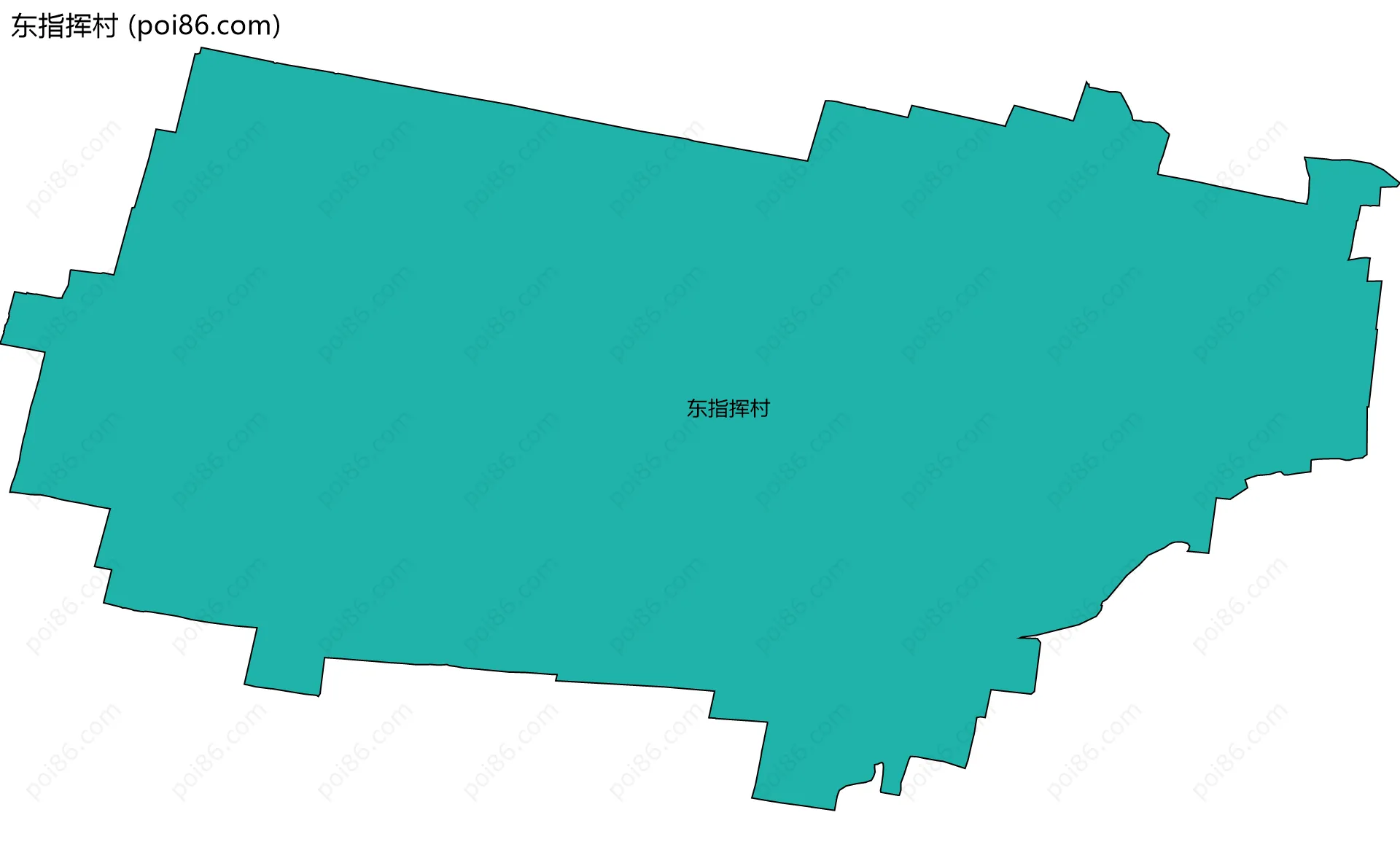东指挥村边界地图