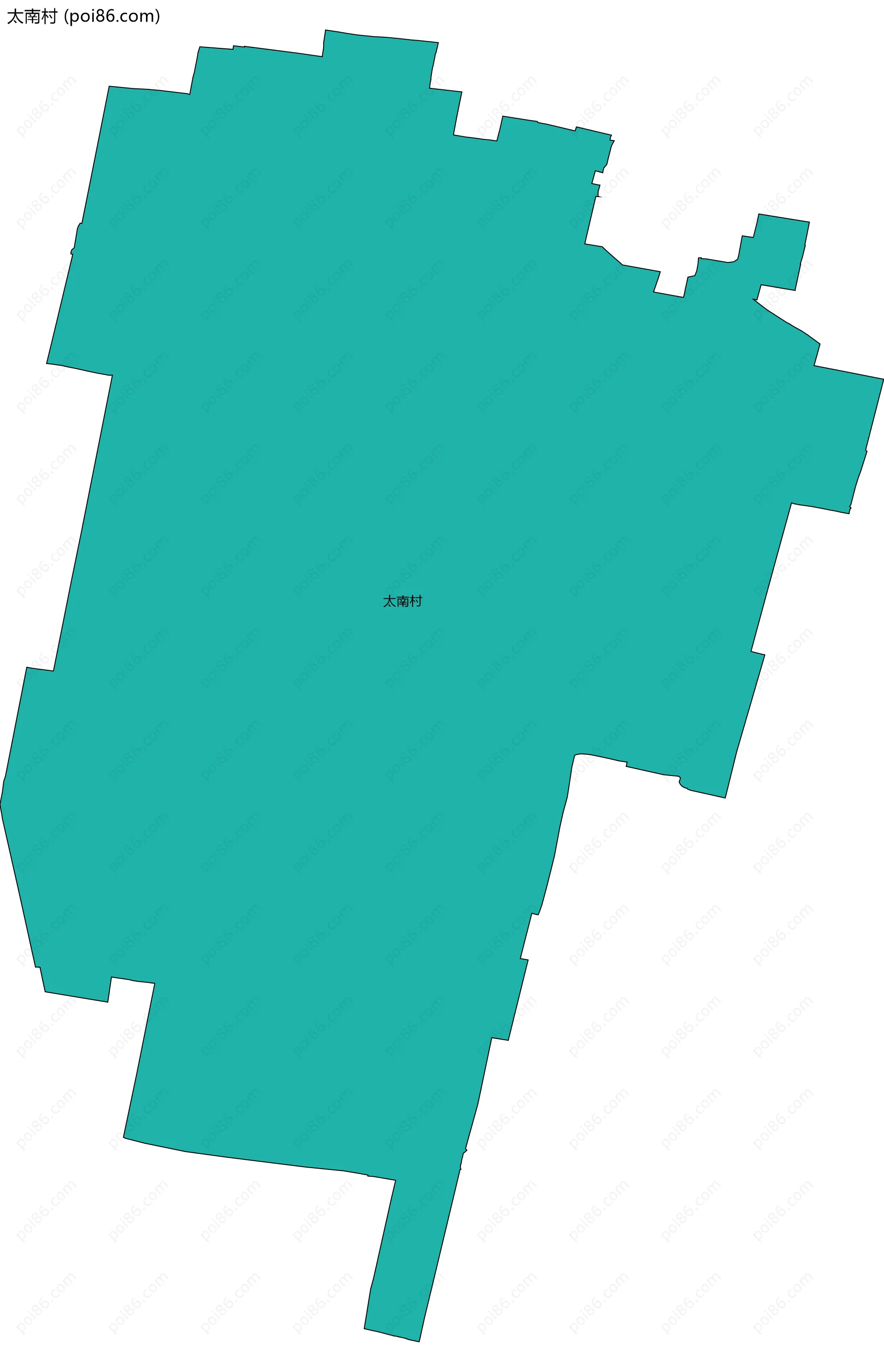 太南村边界地图