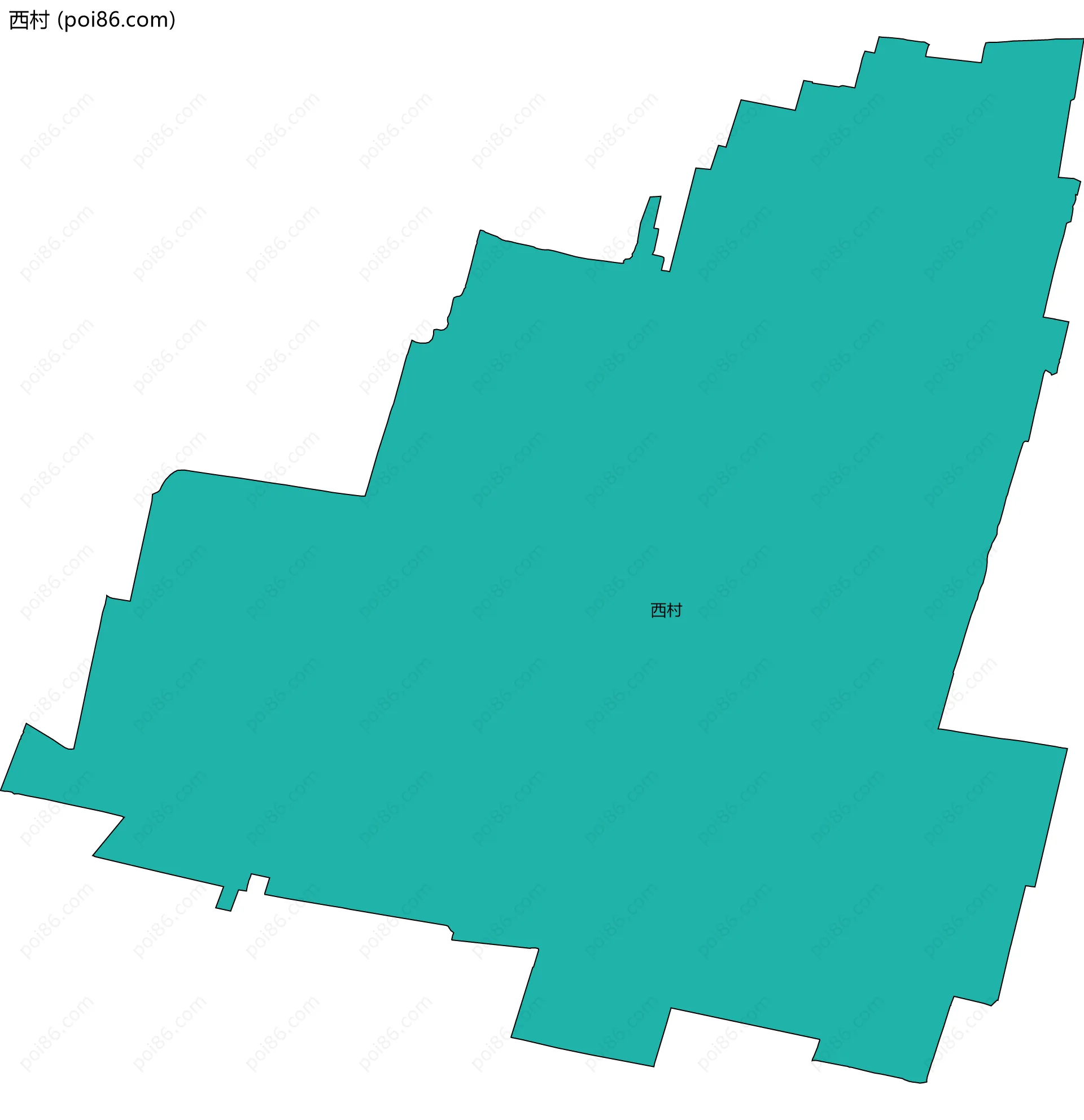 西村边界地图
