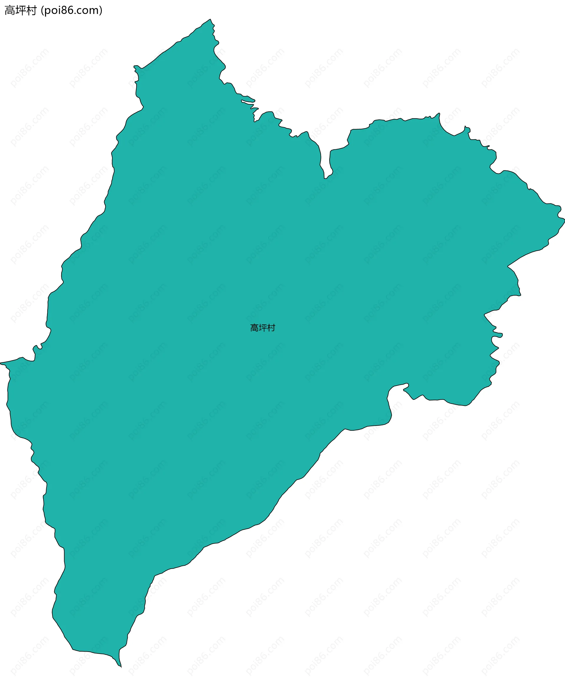 高坪村边界地图