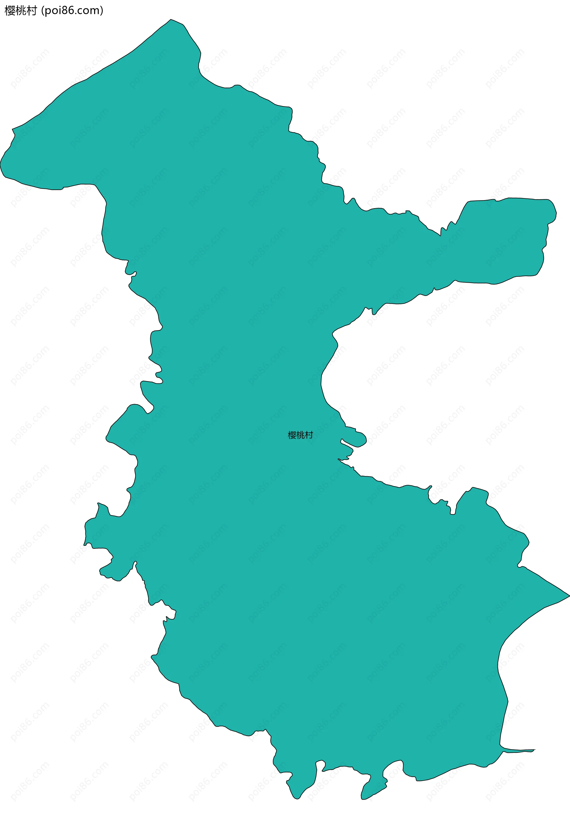 樱桃村边界地图