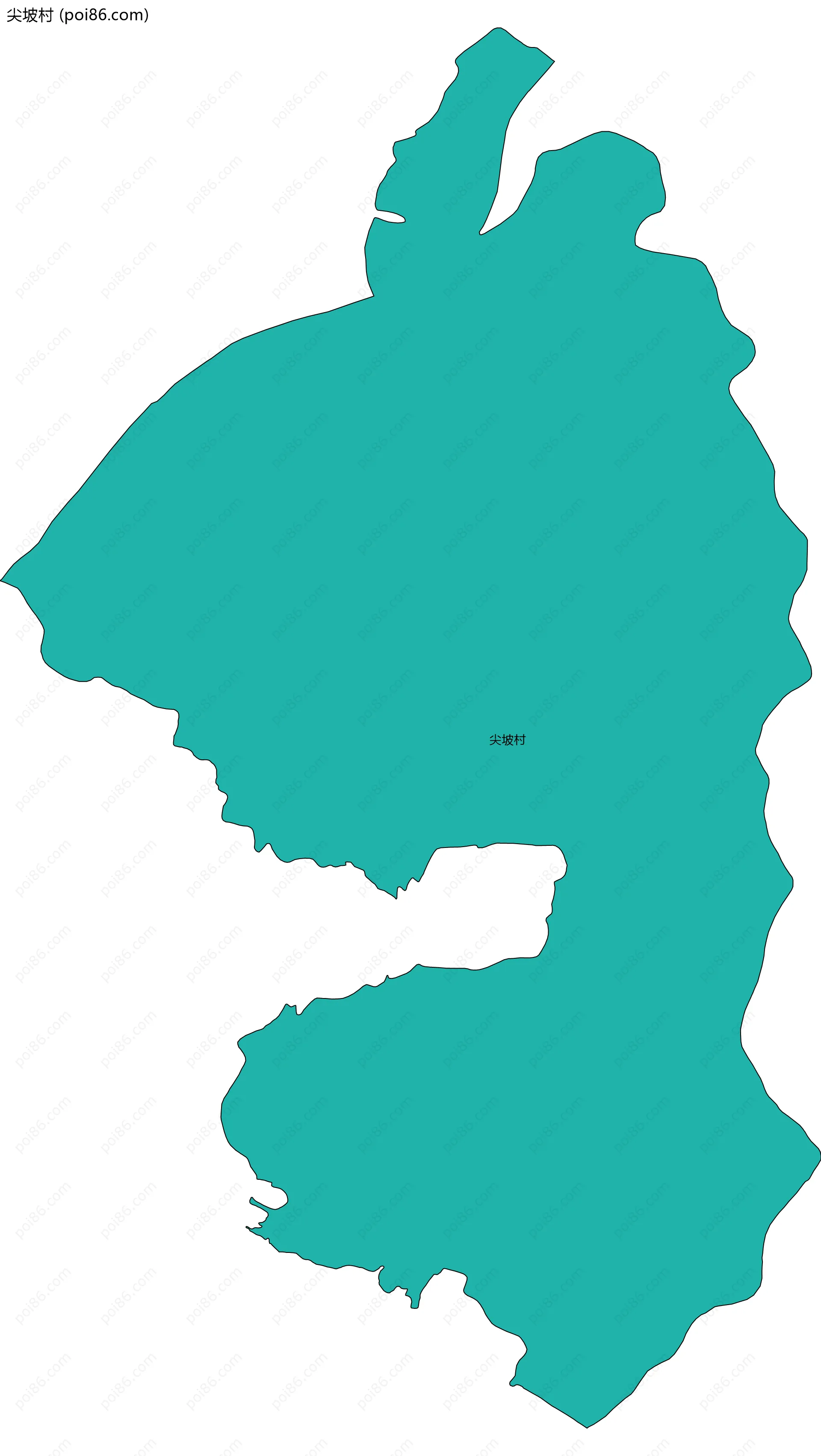 尖坡村边界地图