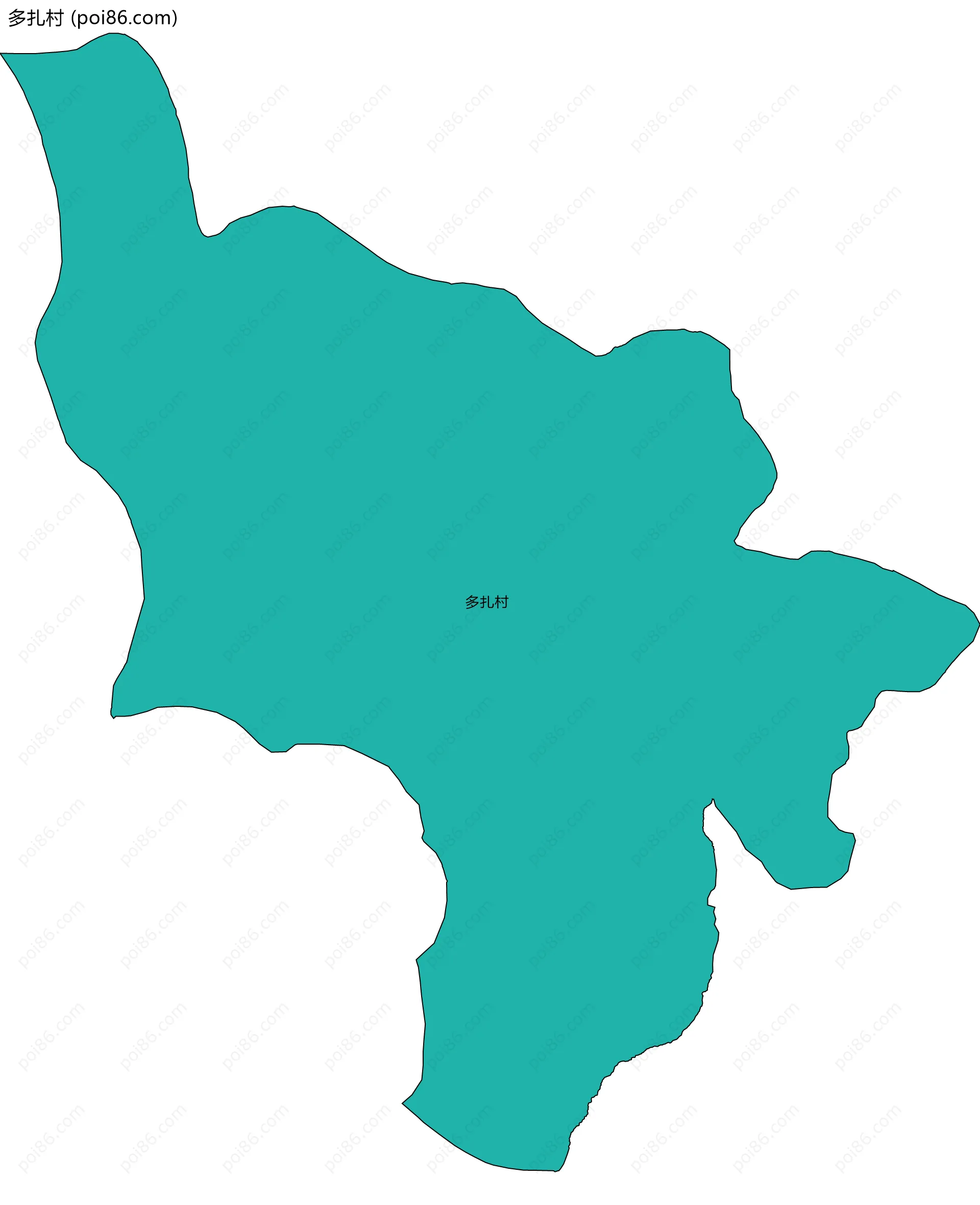 多扎村边界地图