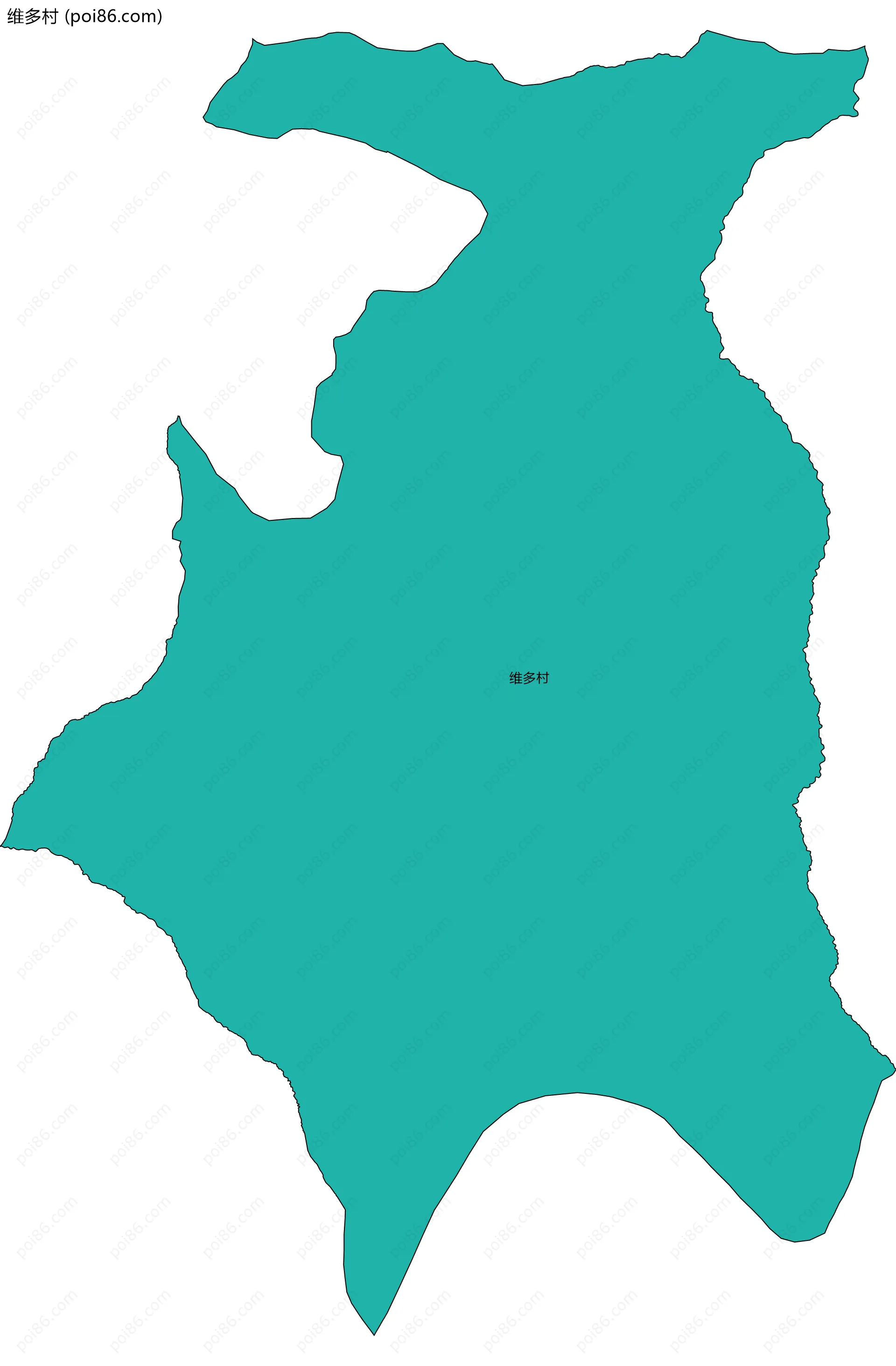 维多村边界地图