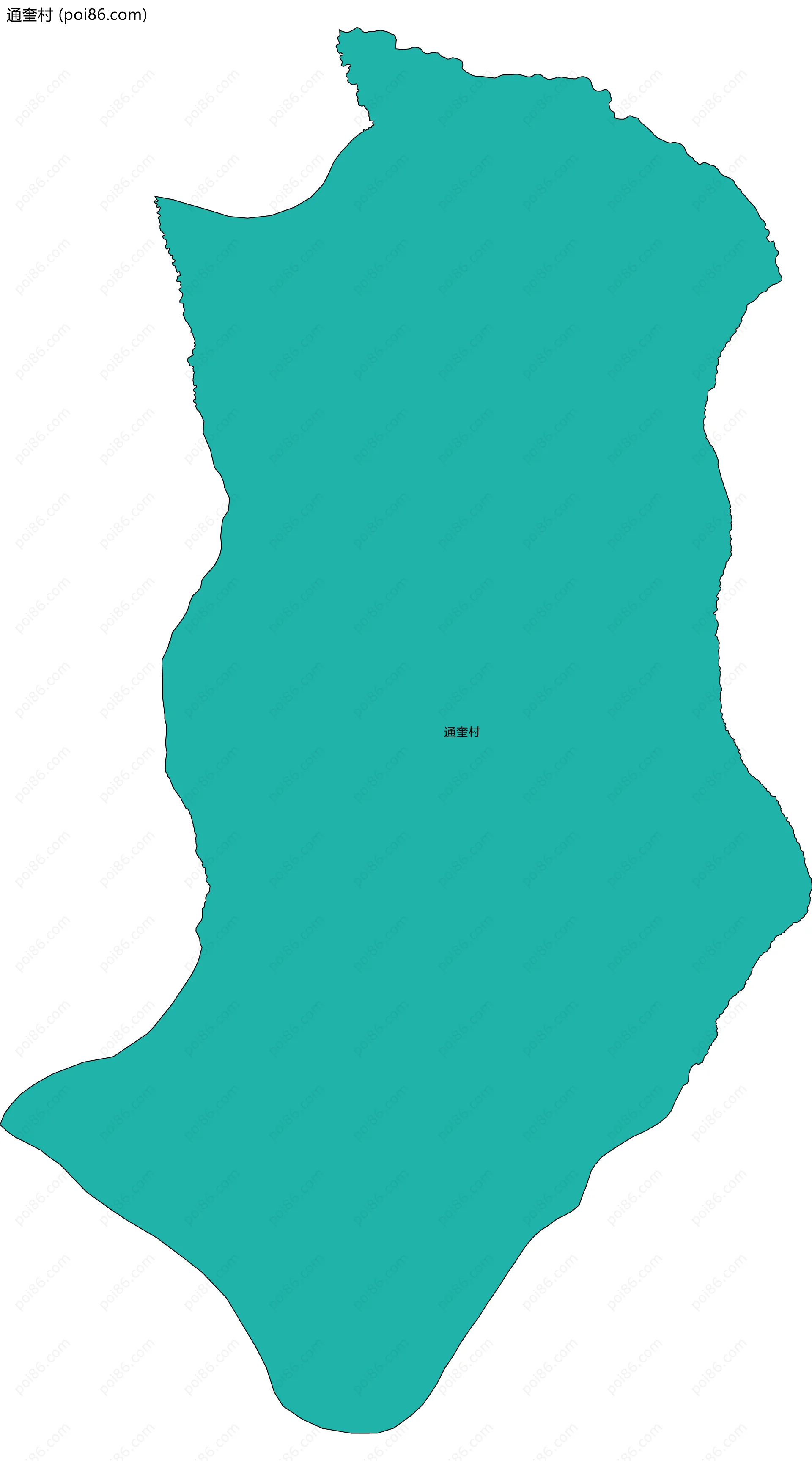 通奎村边界地图