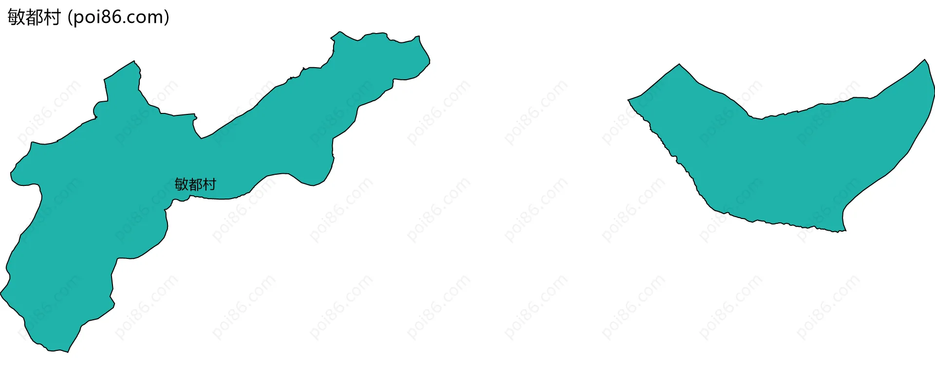敏都村边界地图