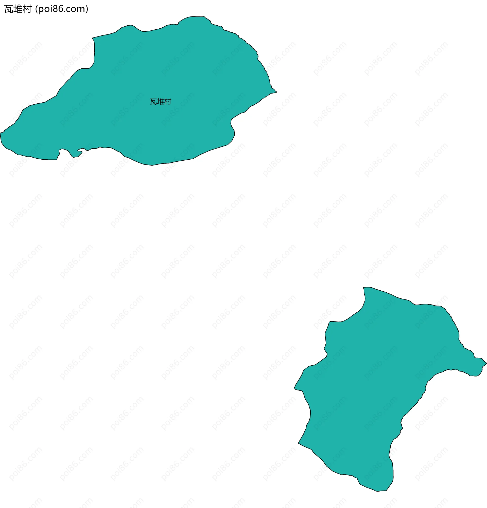 瓦堆村边界地图