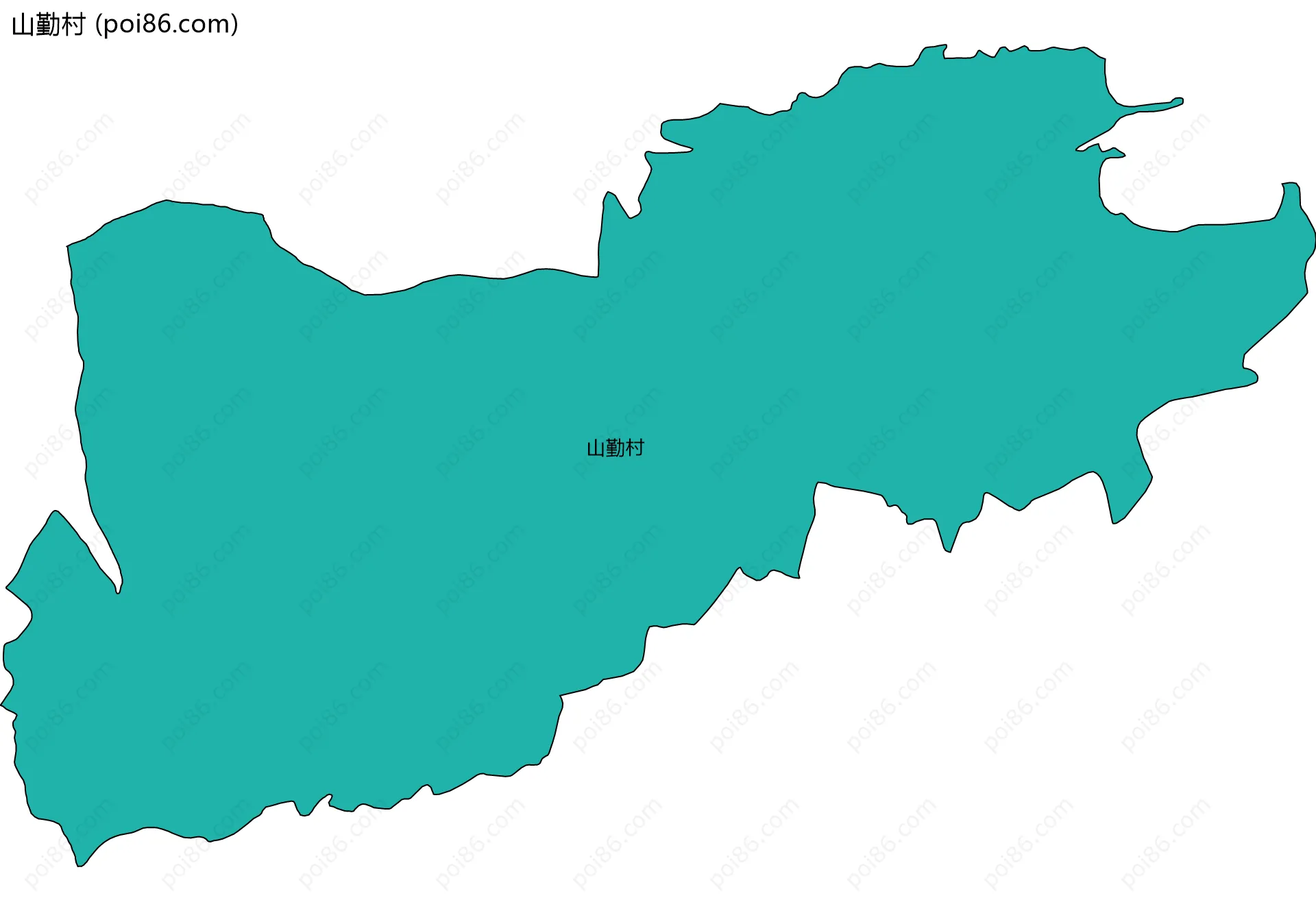 山勤村边界地图