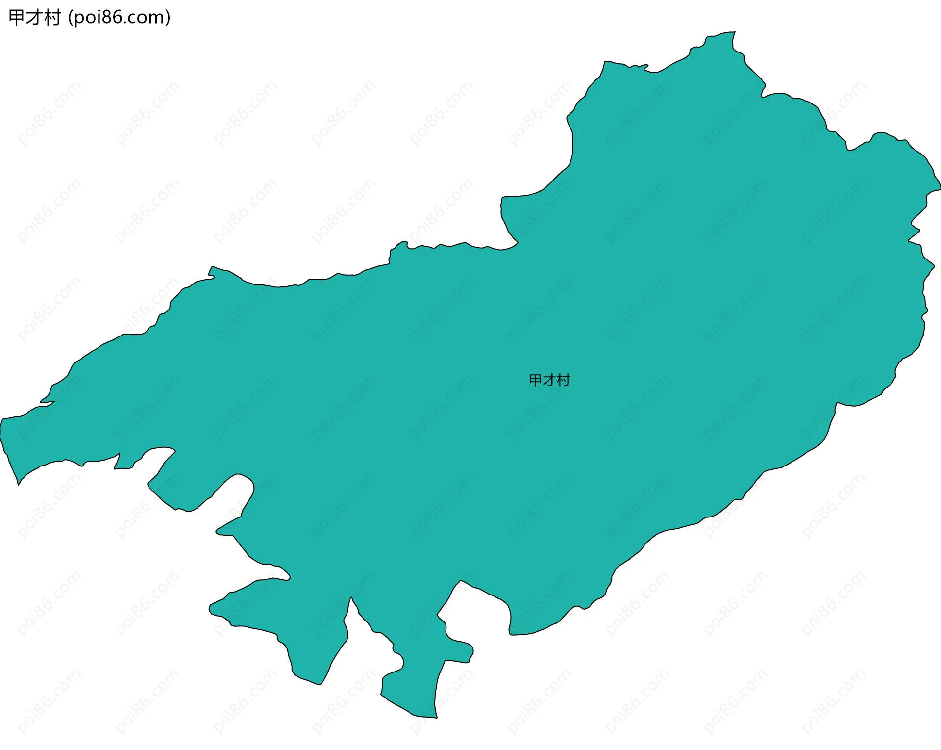 甲才村边界地图