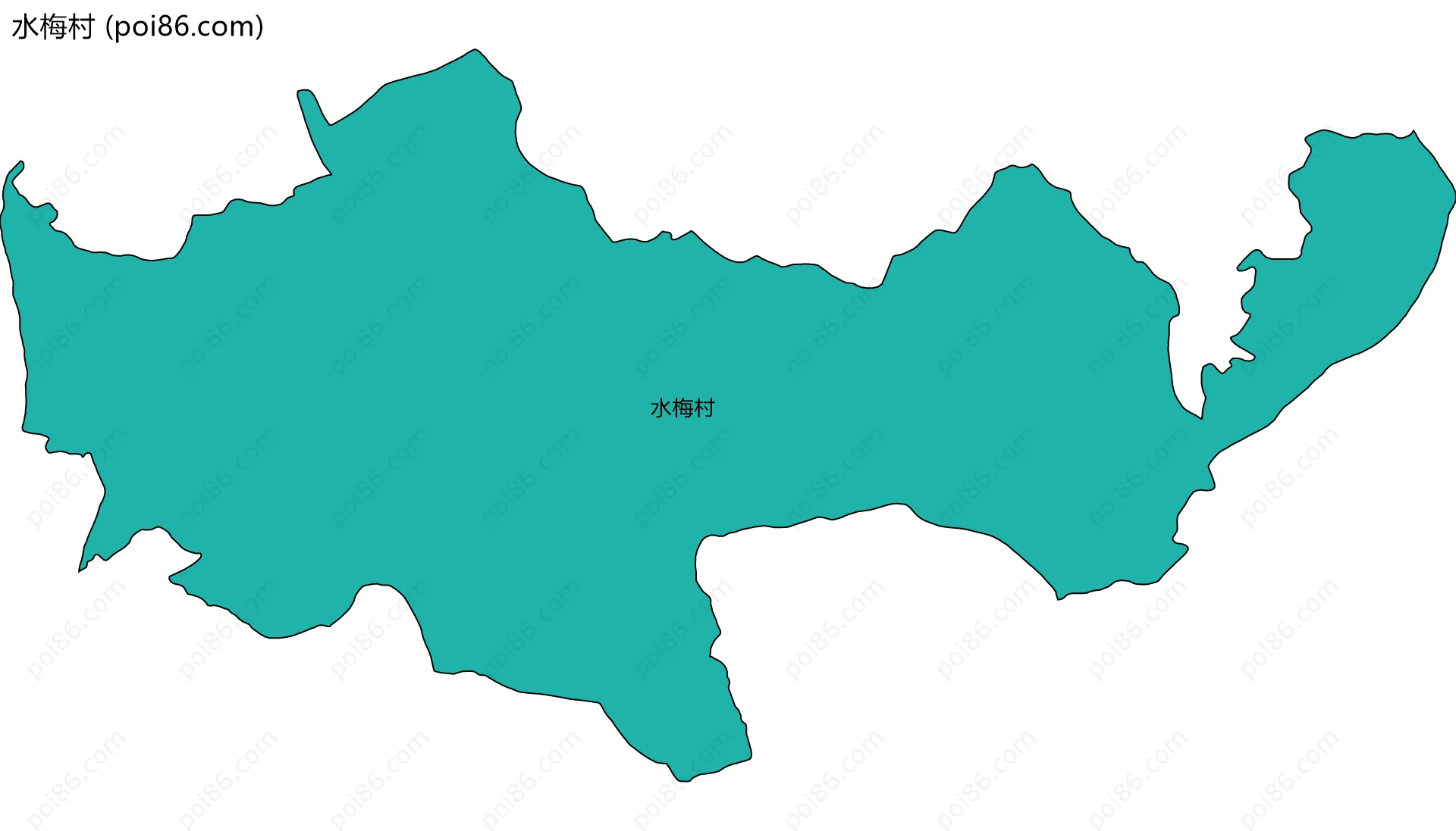 水梅村边界地图