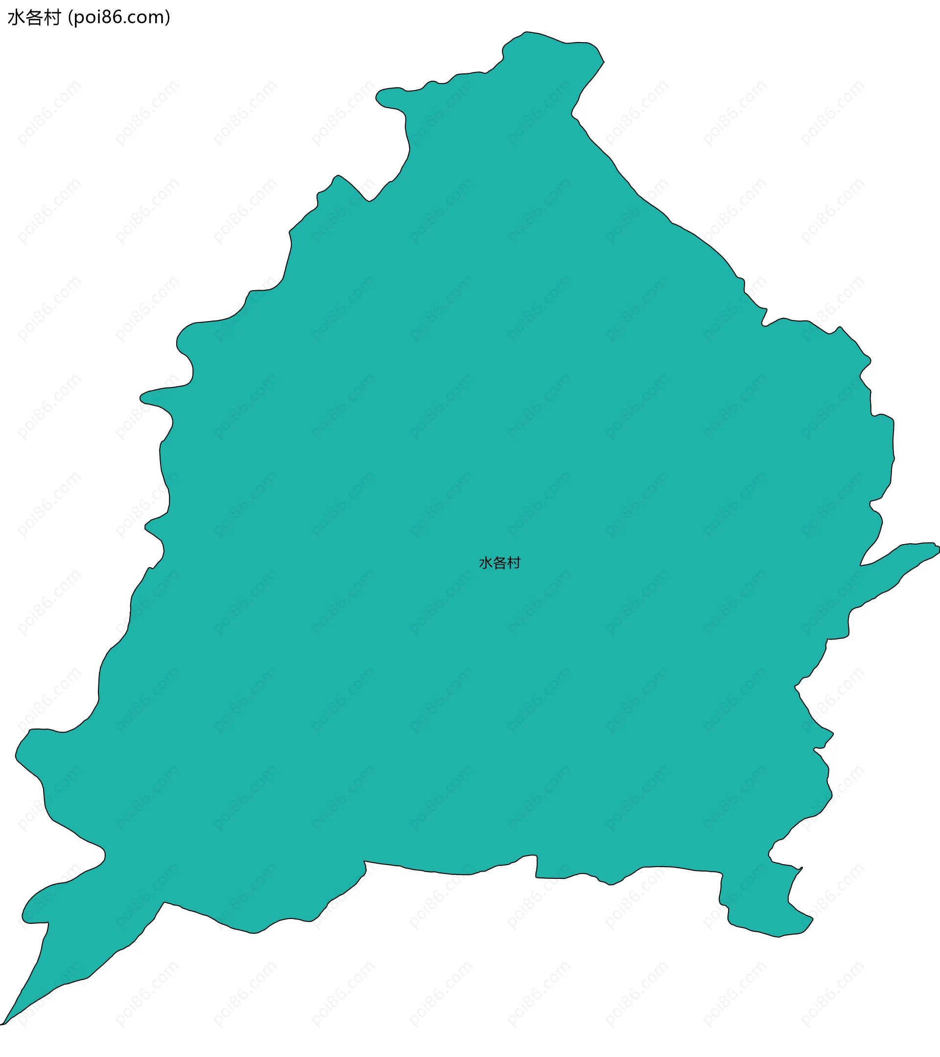 水各村边界地图