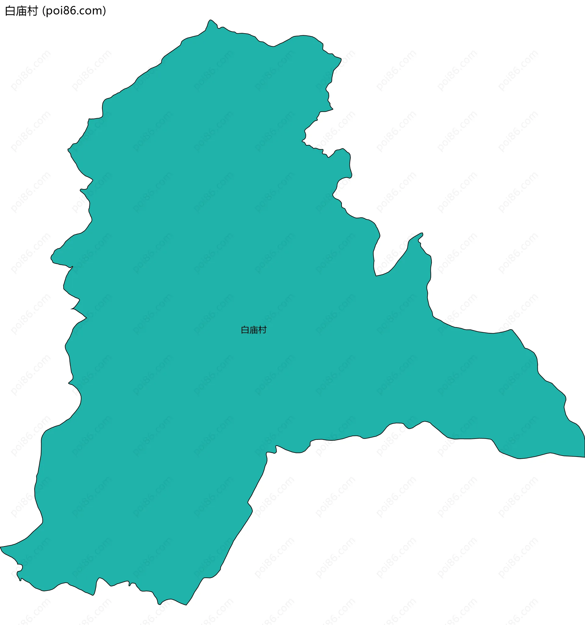 白庙村边界地图