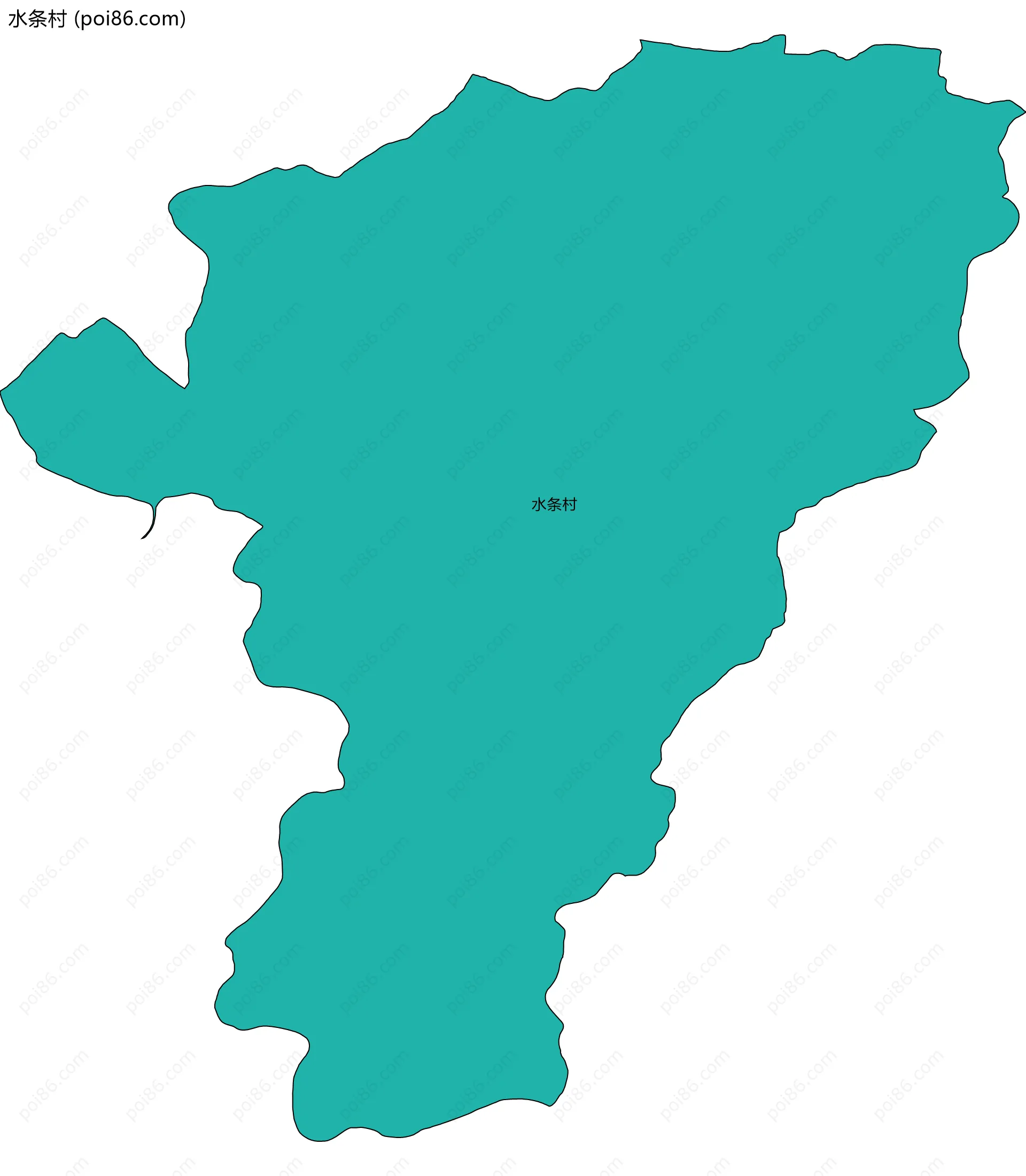 水条村边界地图