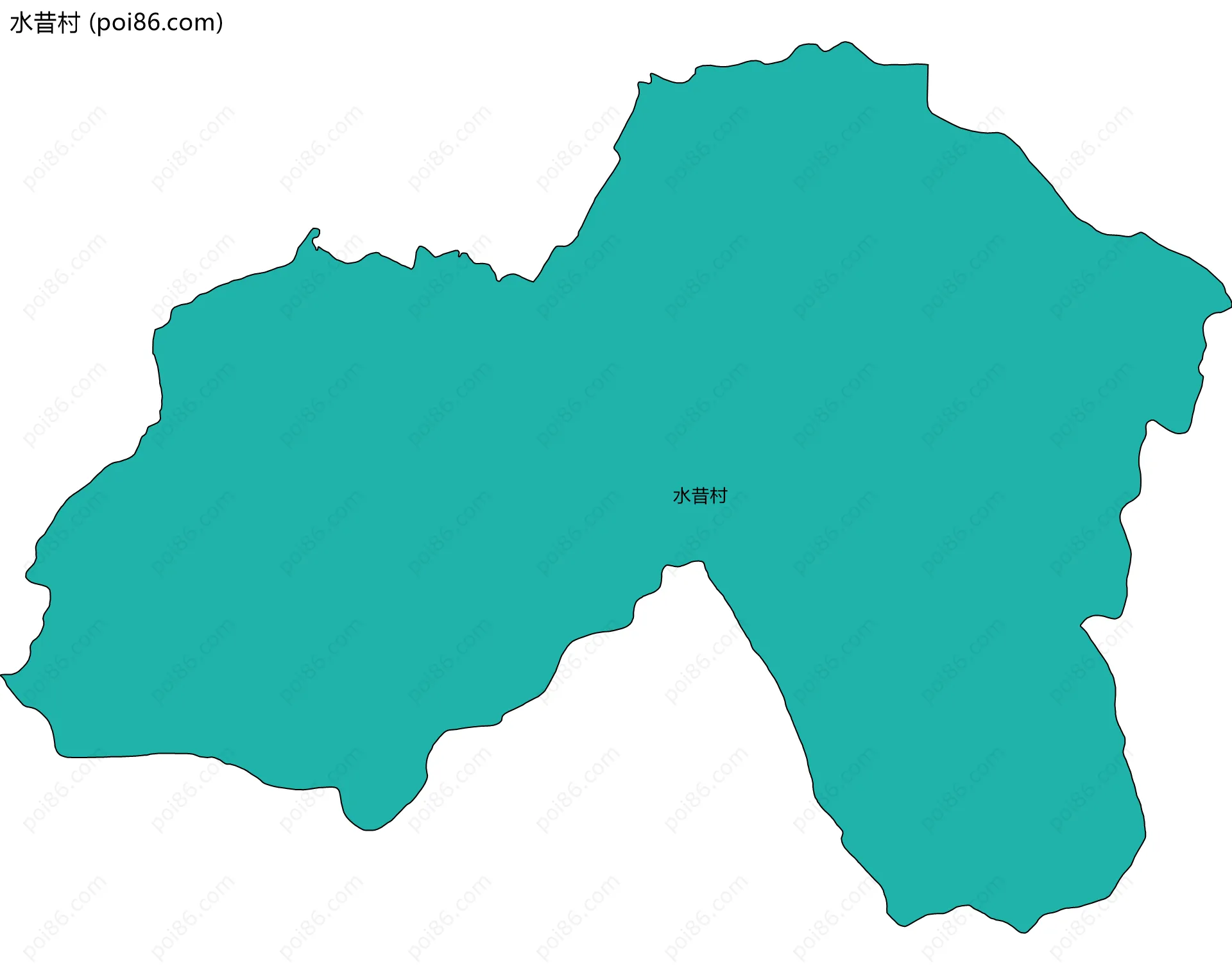 水昔村边界地图
