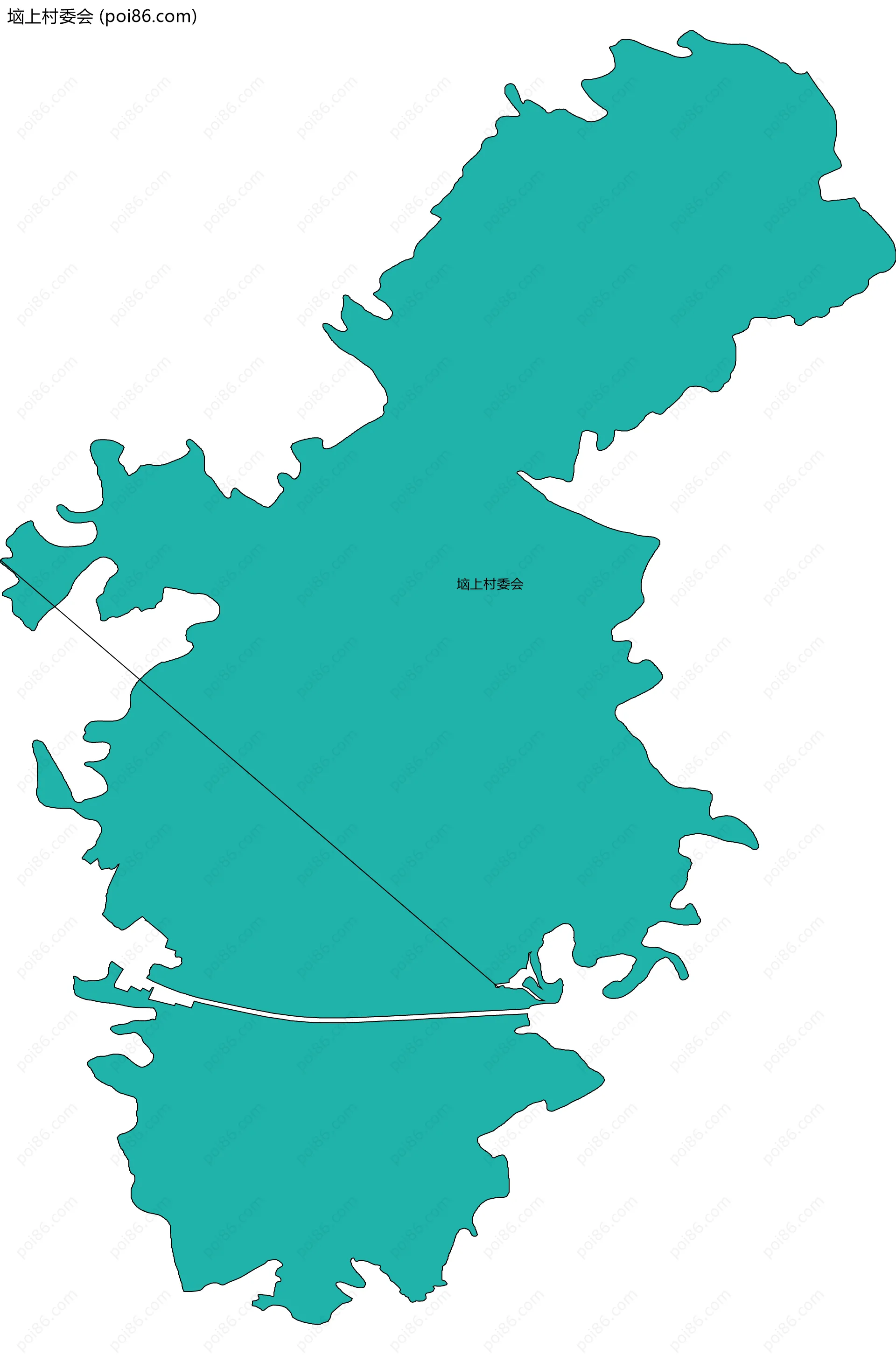 垴上村委会边界地图