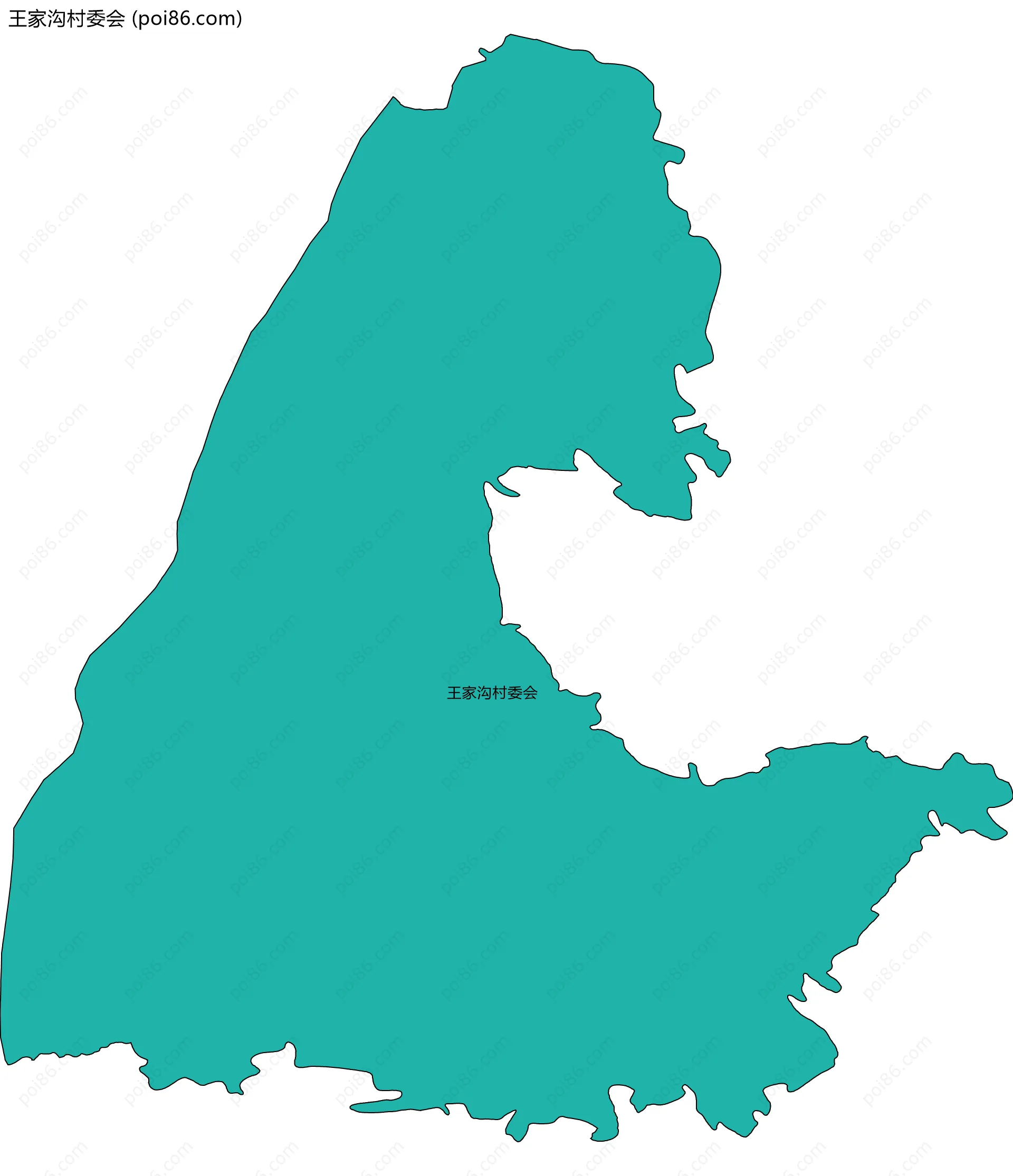 王家沟村委会边界地图