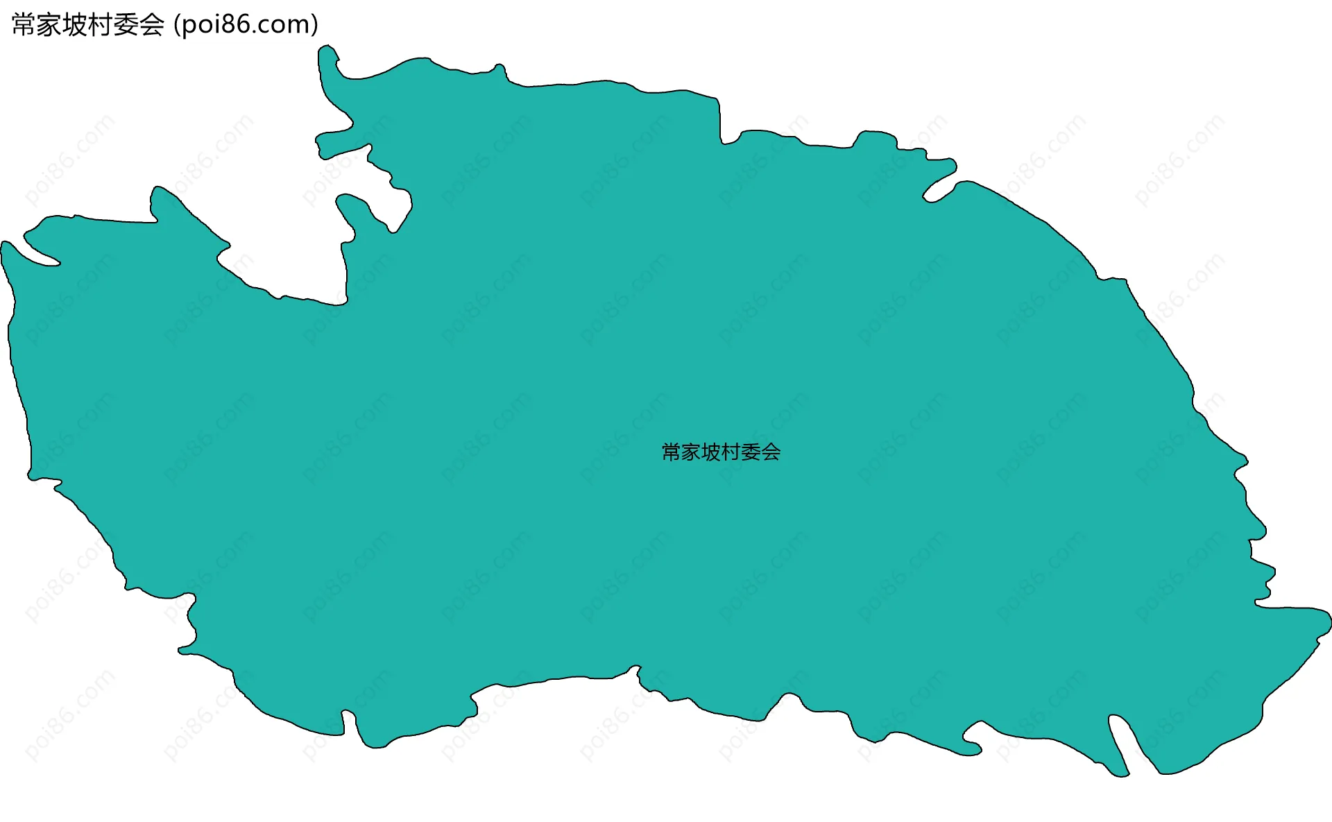 常家坡村委会边界地图