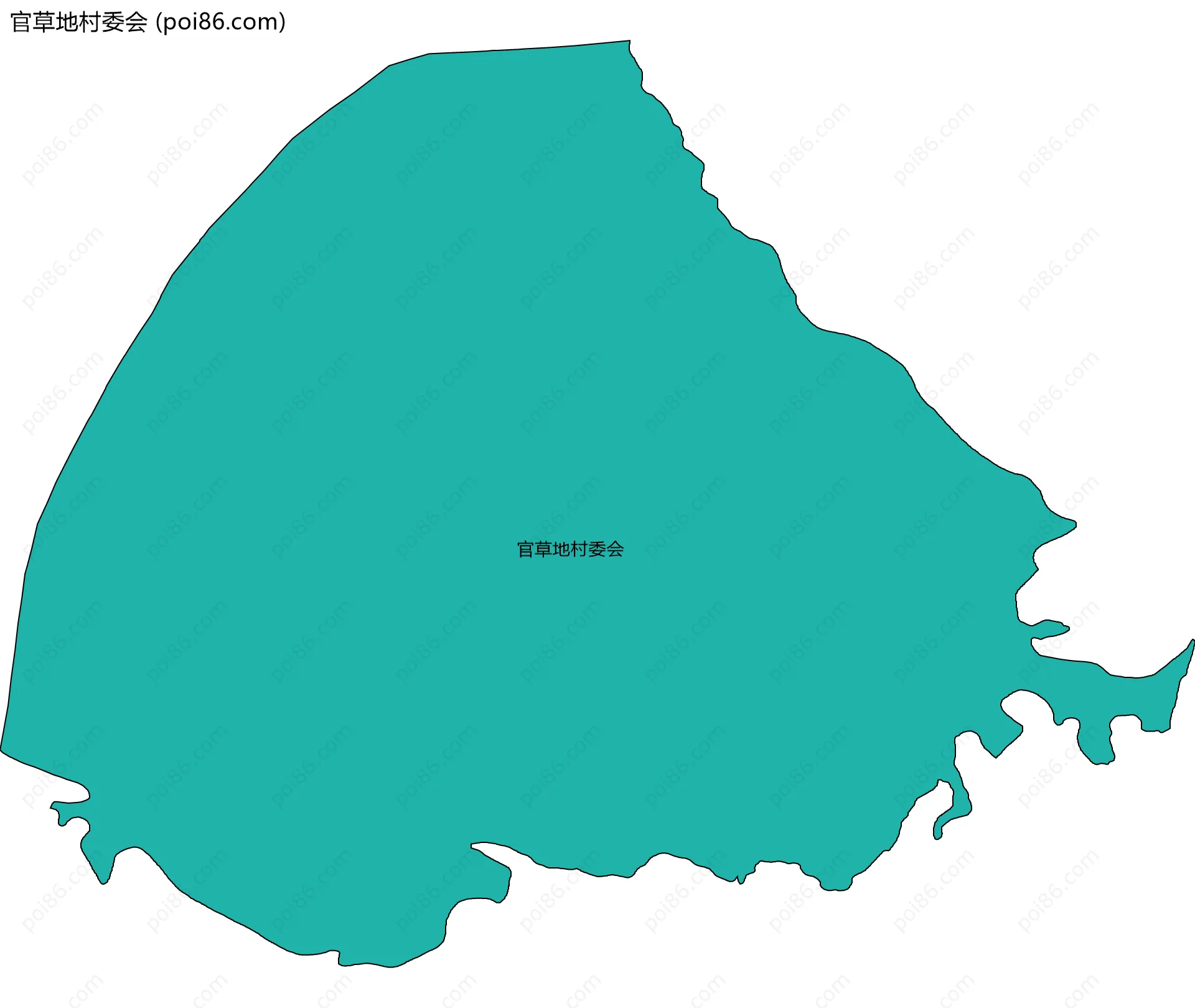 官草地村委会边界地图