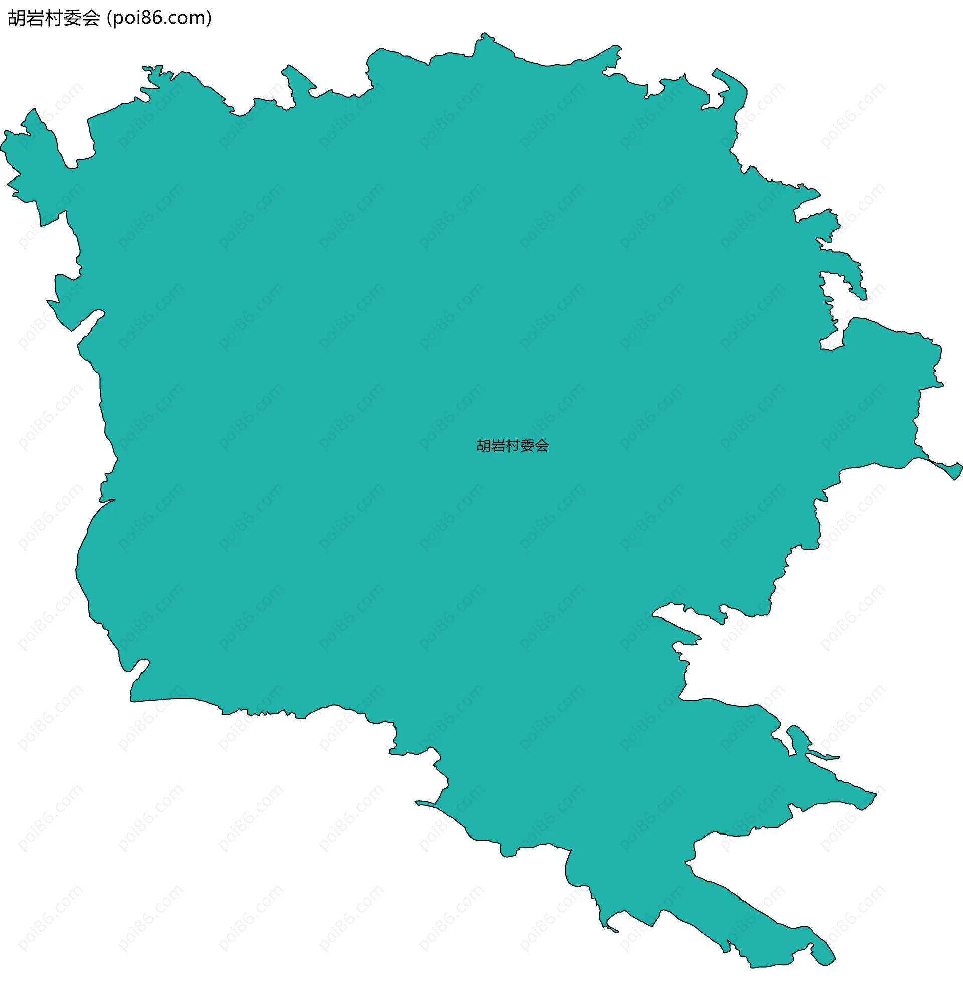 胡岩村委会边界地图
