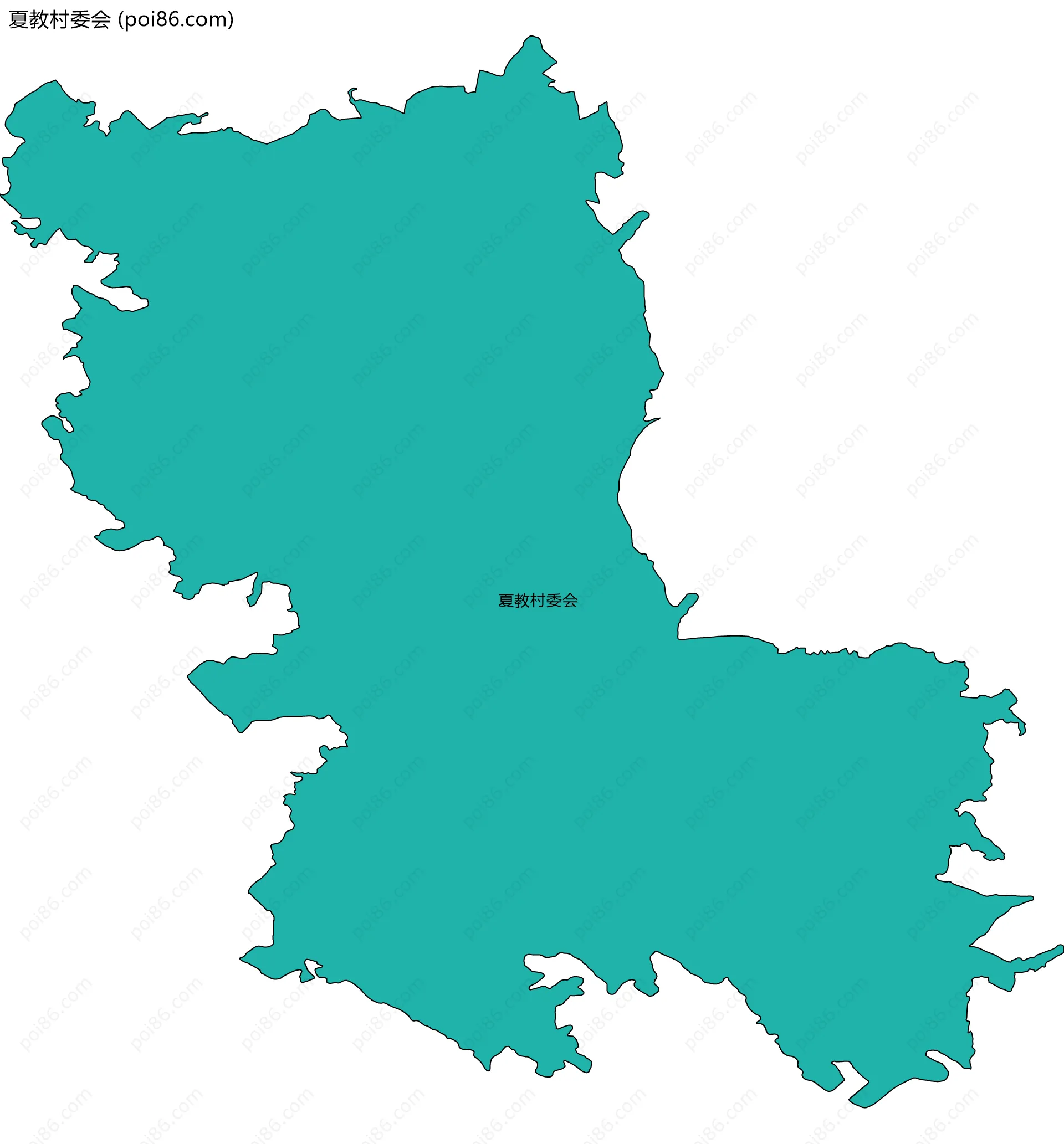 夏教村委会边界地图