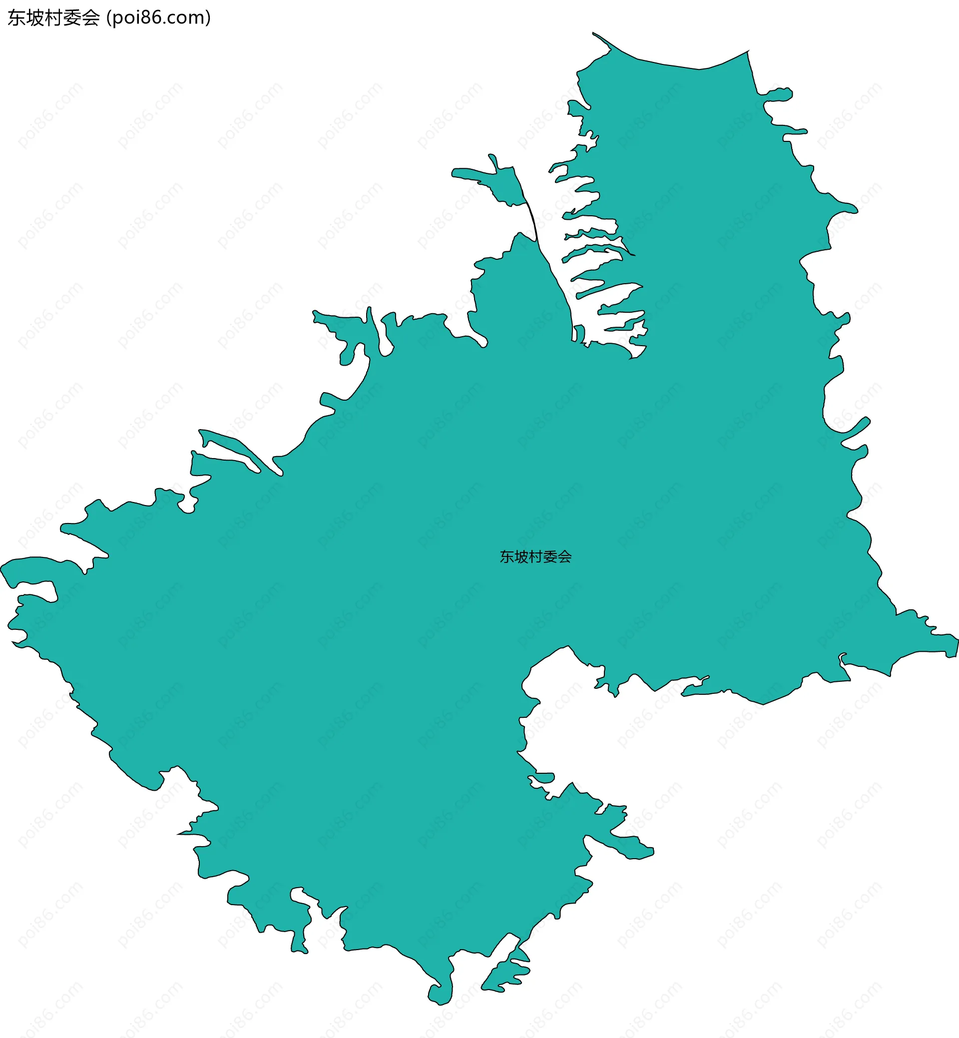 东坡村委会边界地图