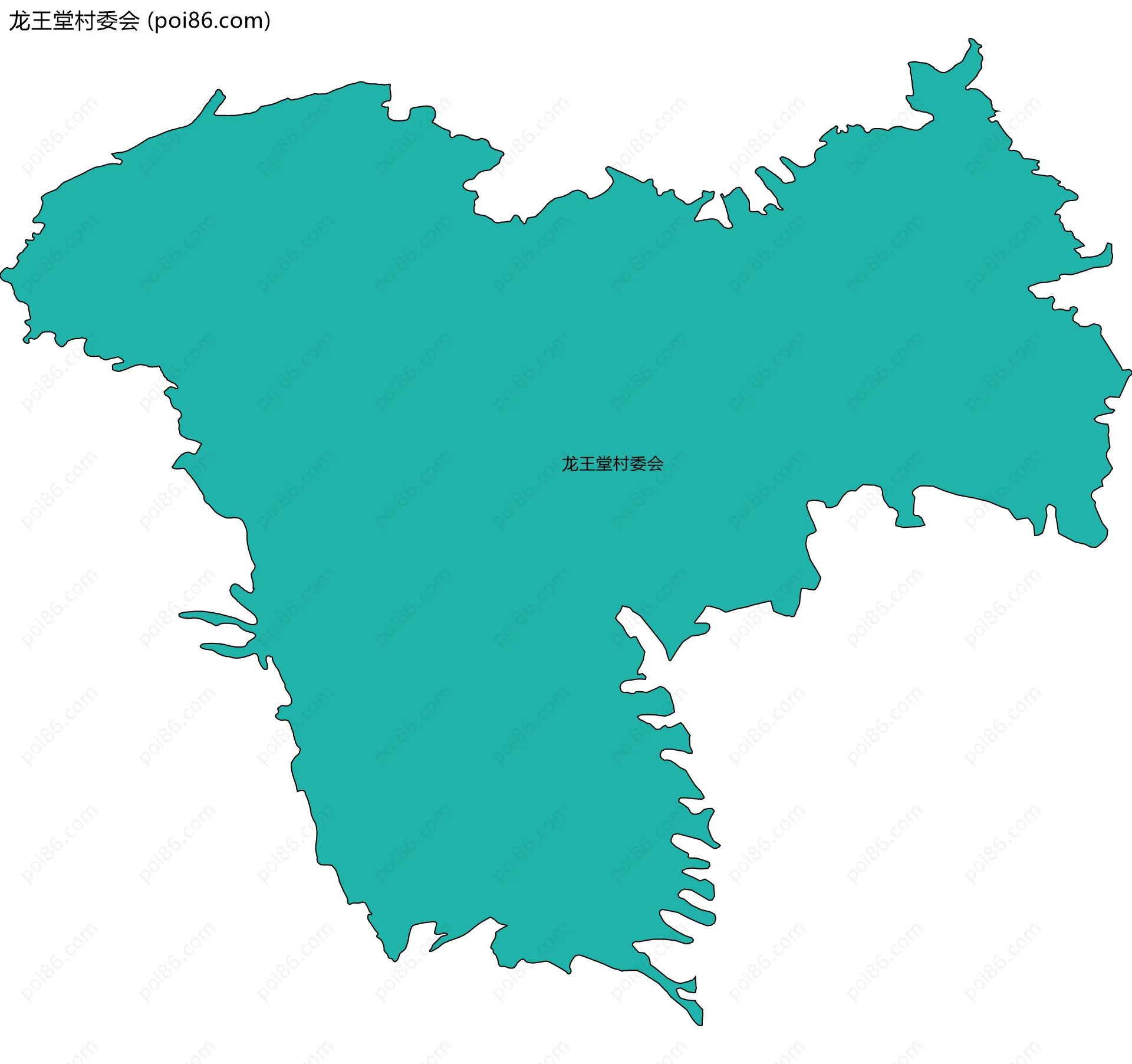 龙王堂村委会边界地图