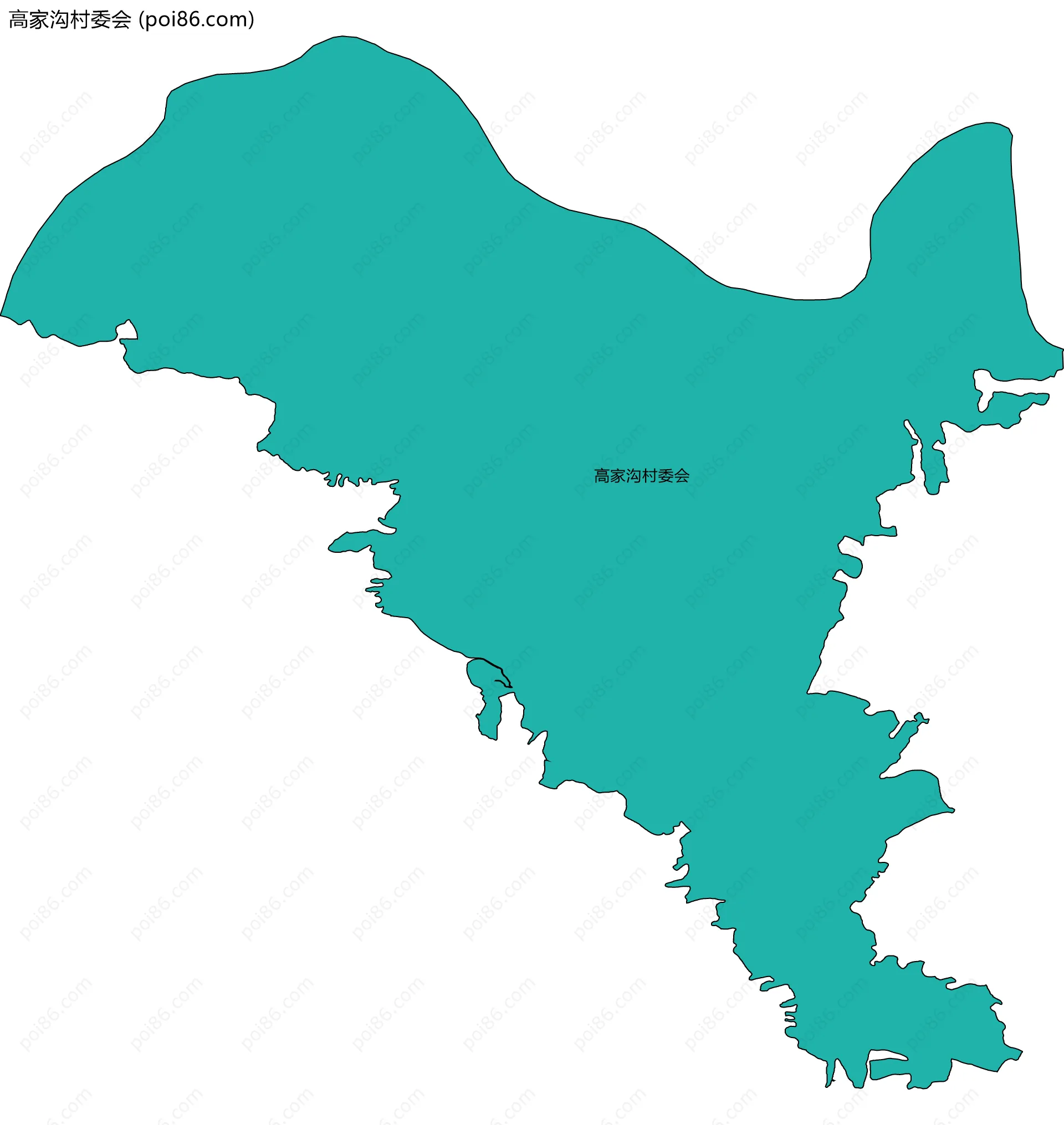 高家沟村委会边界地图