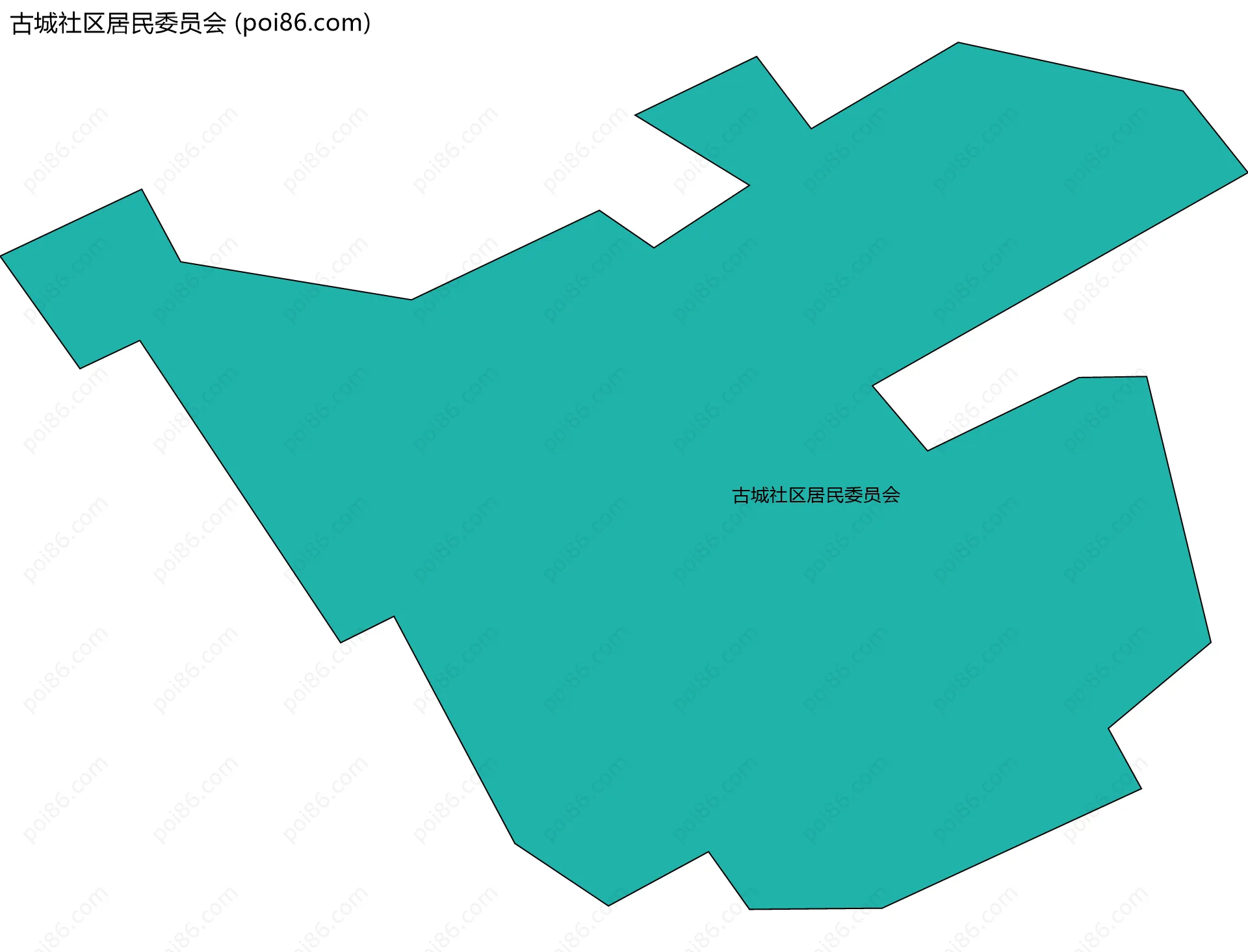 古城社区居民委员会边界地图