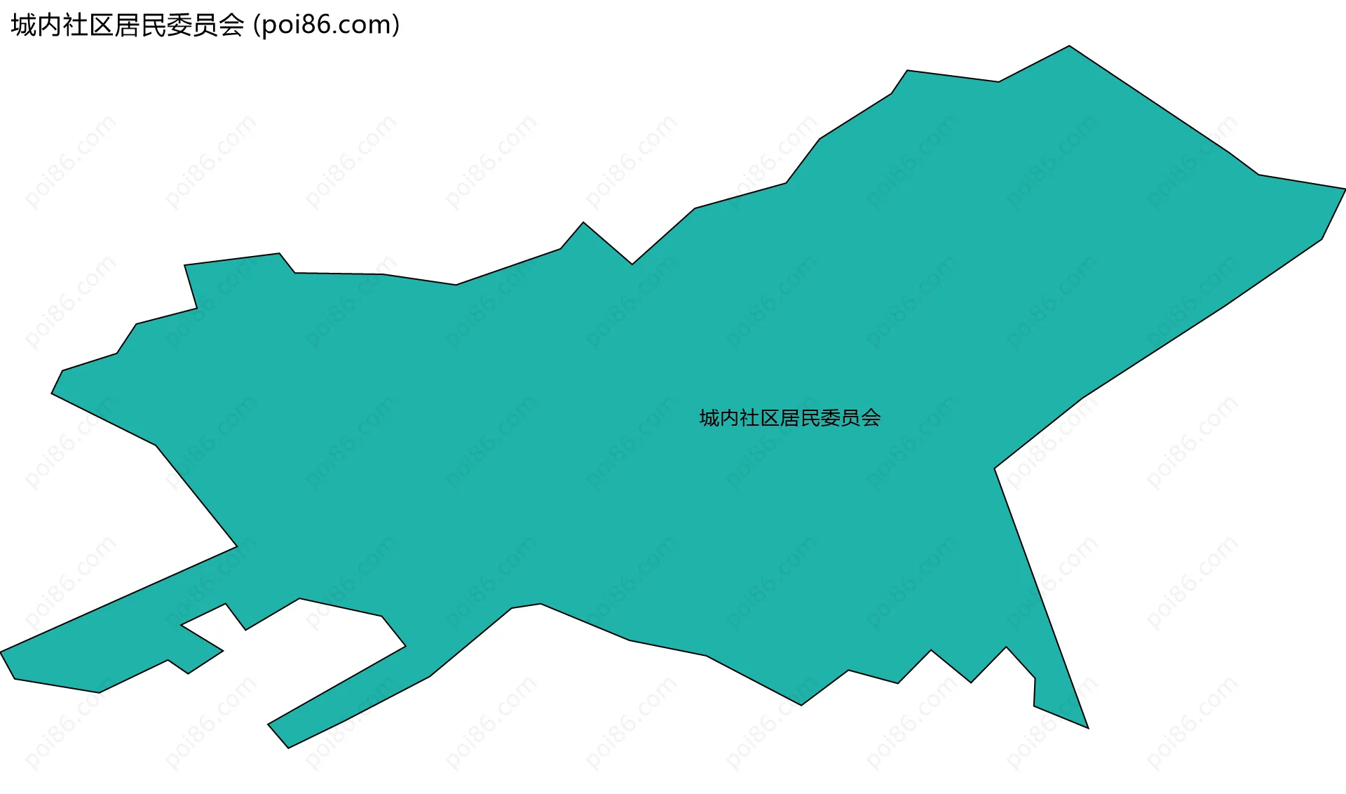 城内社区居民委员会边界地图
