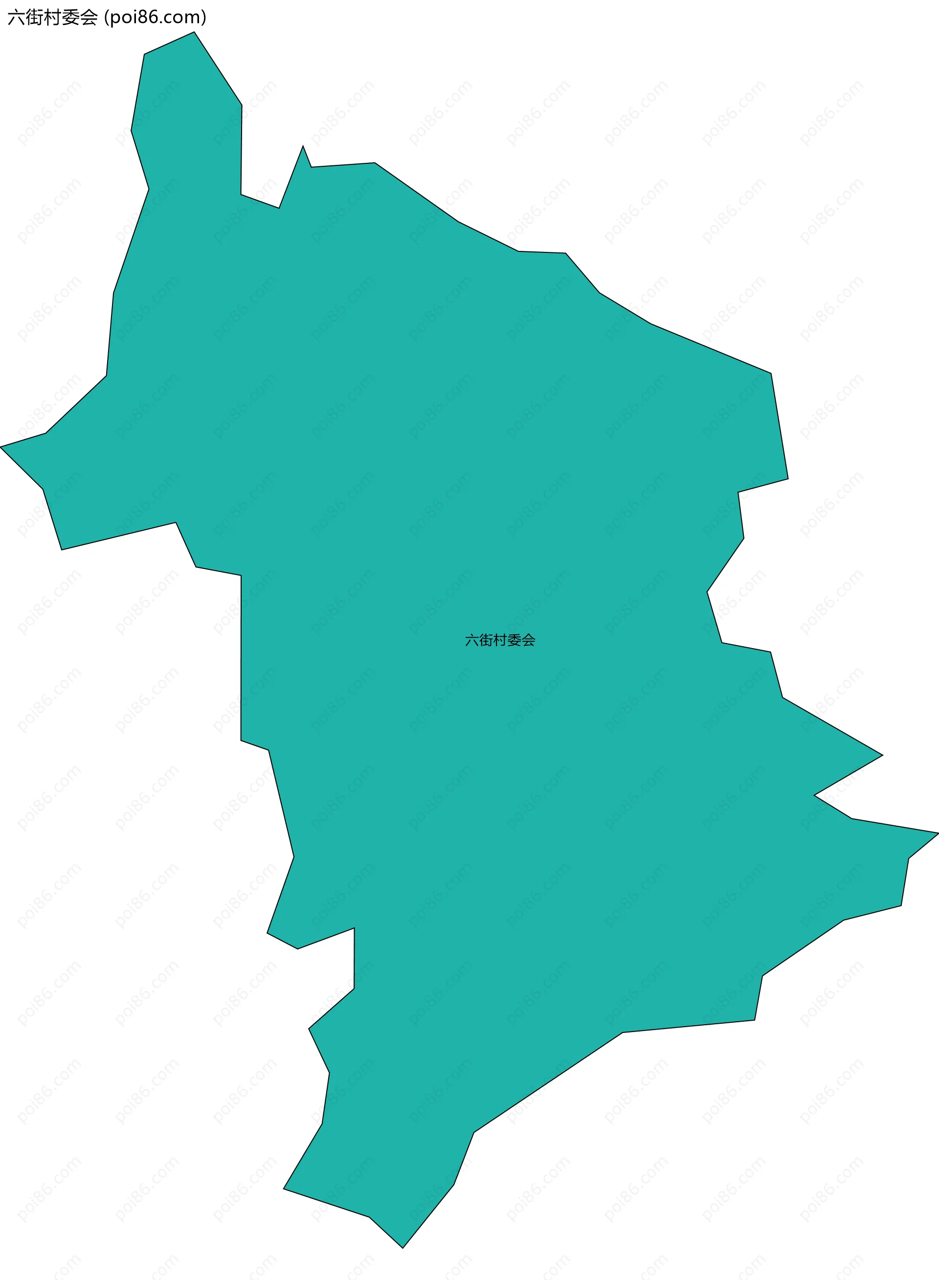 六街村委会边界地图