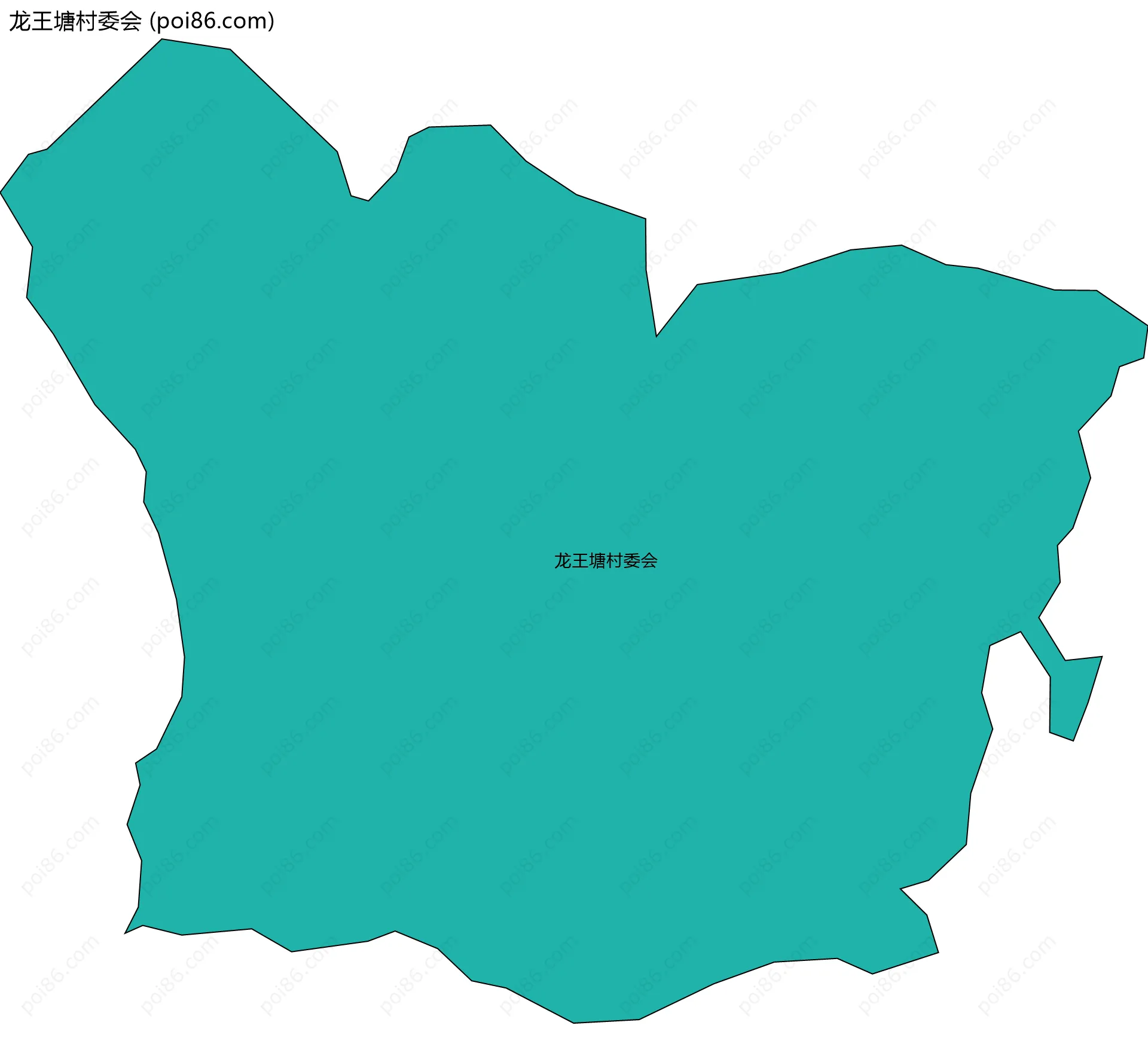 龙王塘村委会边界地图