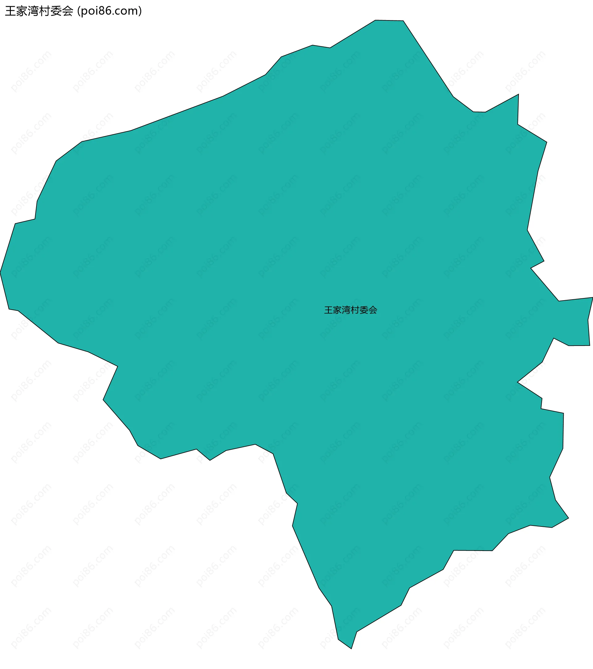 王家湾村委会边界地图