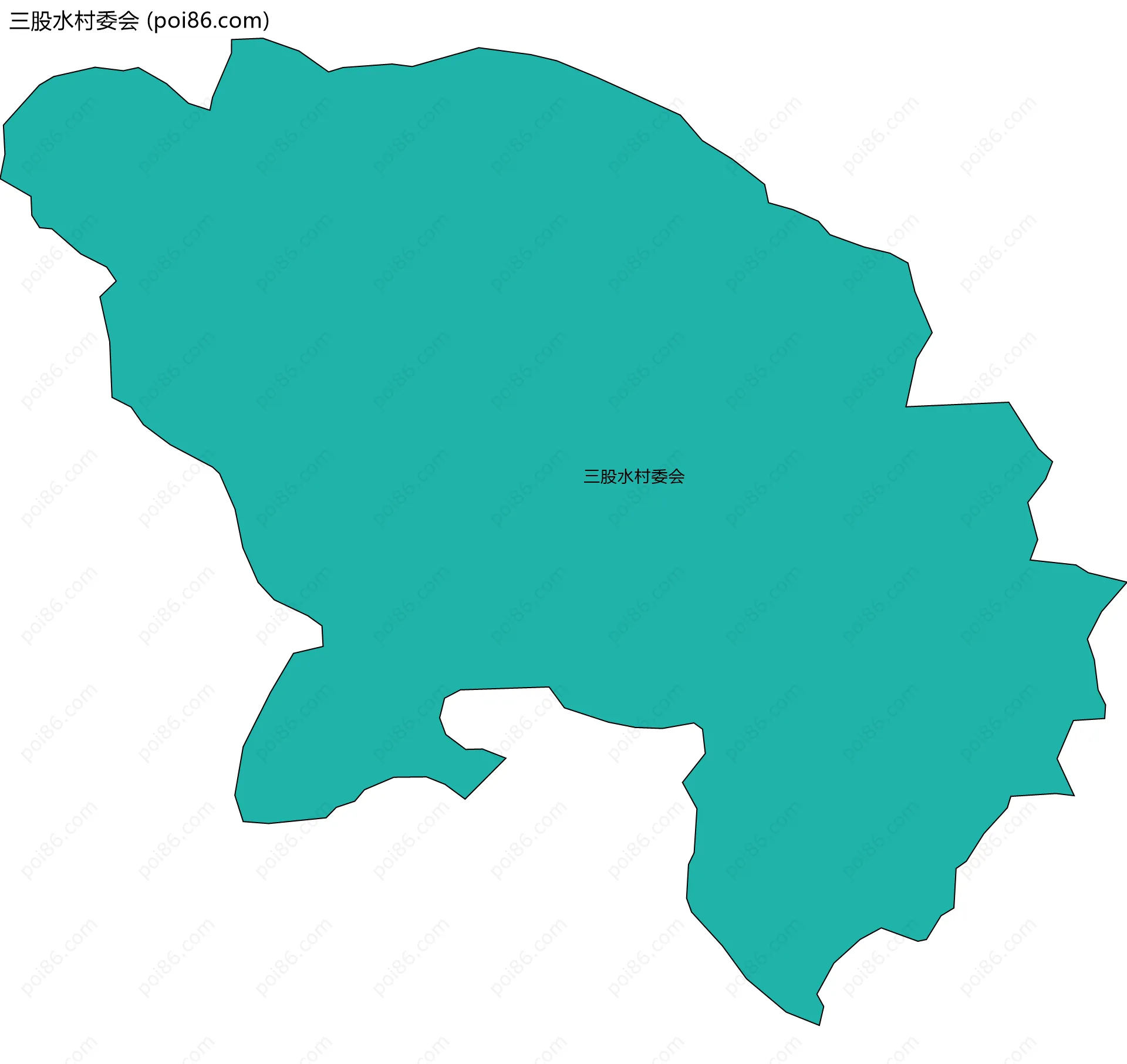 三股水村委会边界地图