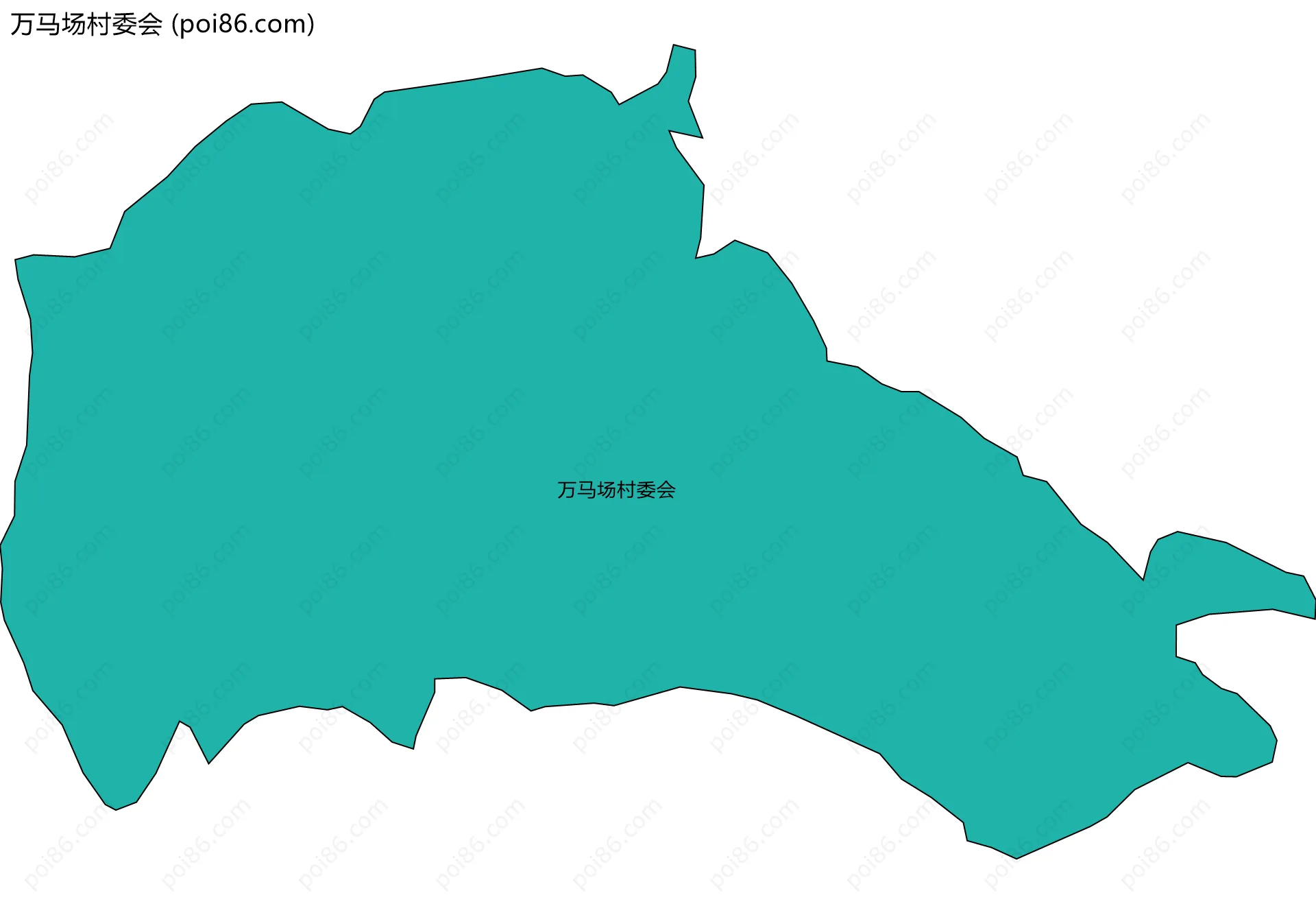 万马场村委会边界地图