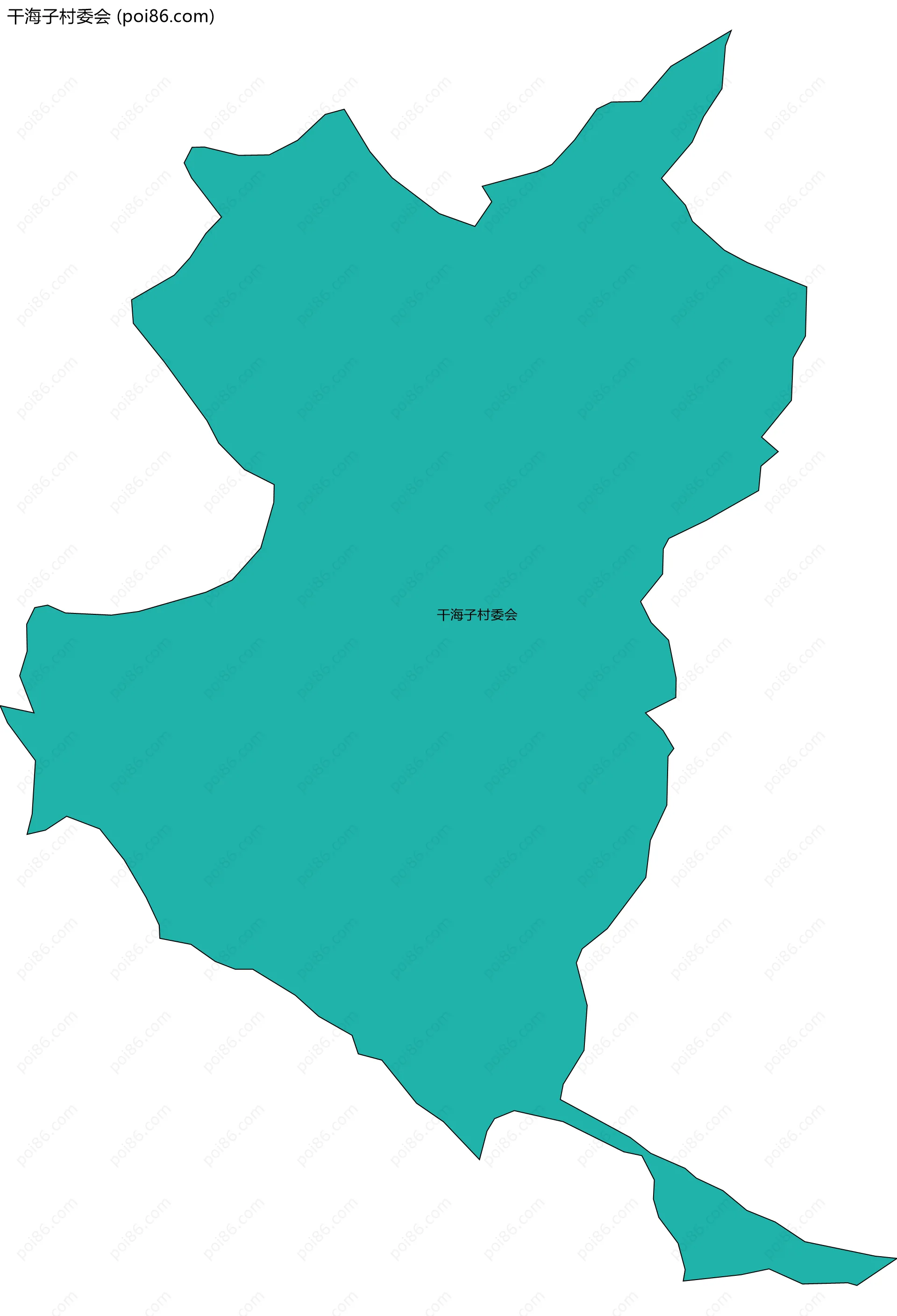 干海子村委会边界地图
